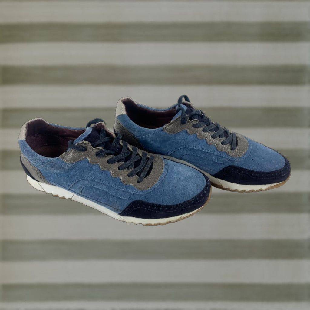Noah Noah Waxman Men’s Greenwich Navy Suede Sneakers Casual Sneakers Navy Low-Top Size 9.5 Mens Leather Lining Rubber Sole Made Portugal Size US 10 / EU 43 - 1 Thumbnail
