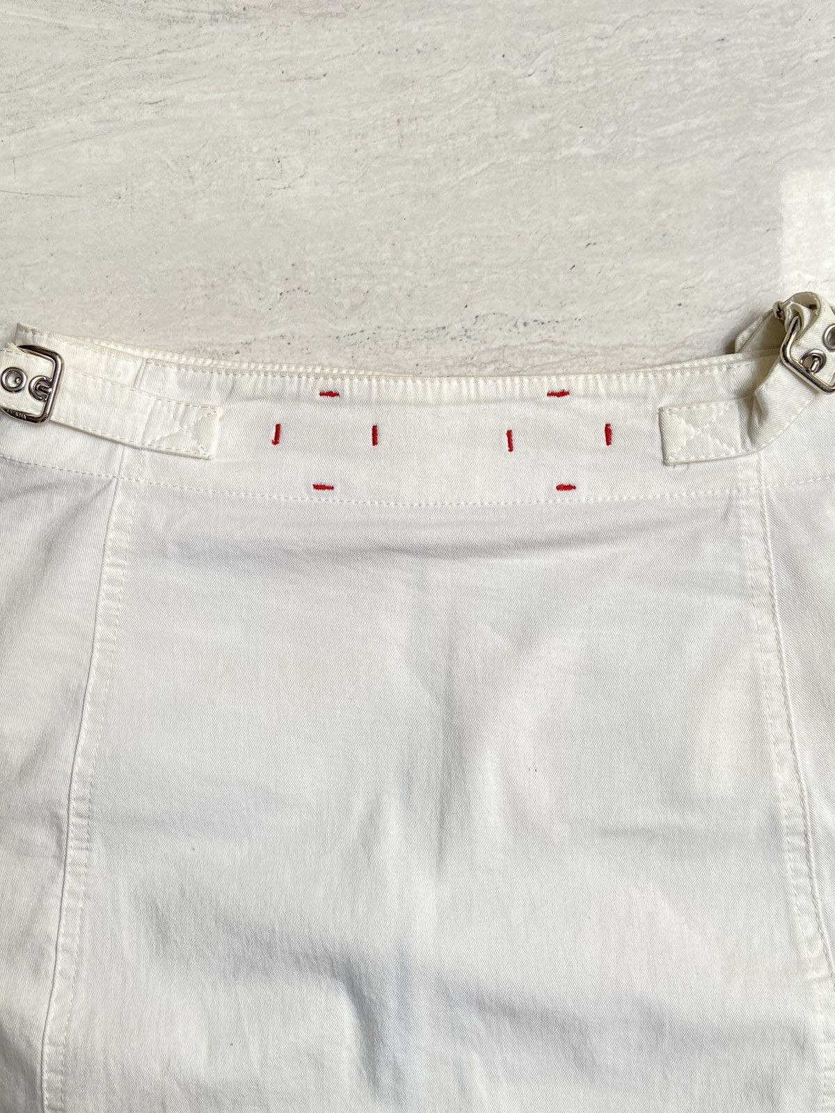 Prada PRADA White Midi Skirt Size 23" - 10 Thumbnail