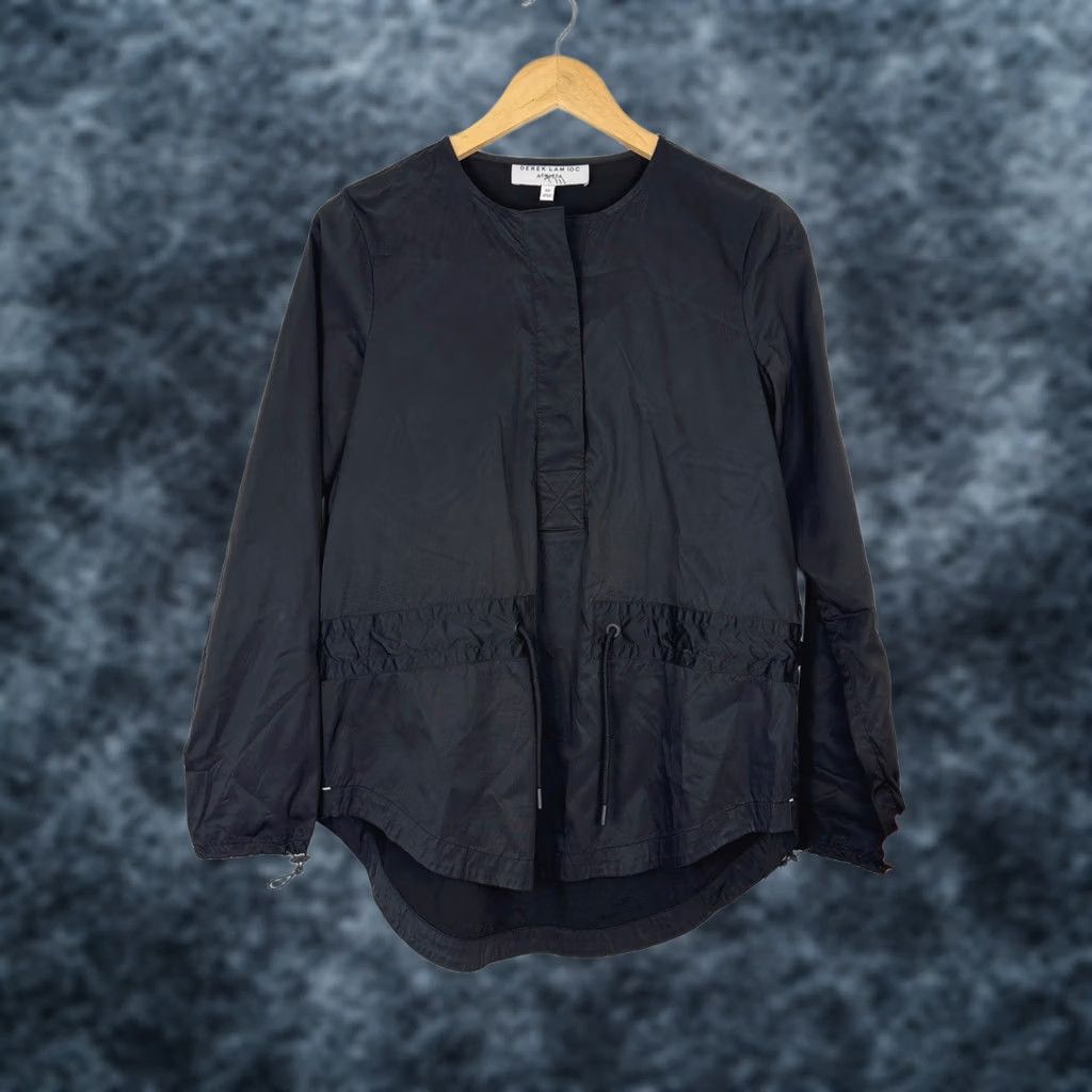 Vintage Derek Lam 10C Athleta Black Top XS Drawstring Waist Long Sleeve Athleisure Size XS / US 0-2 / IT 36-38 - 1 Thumbnail