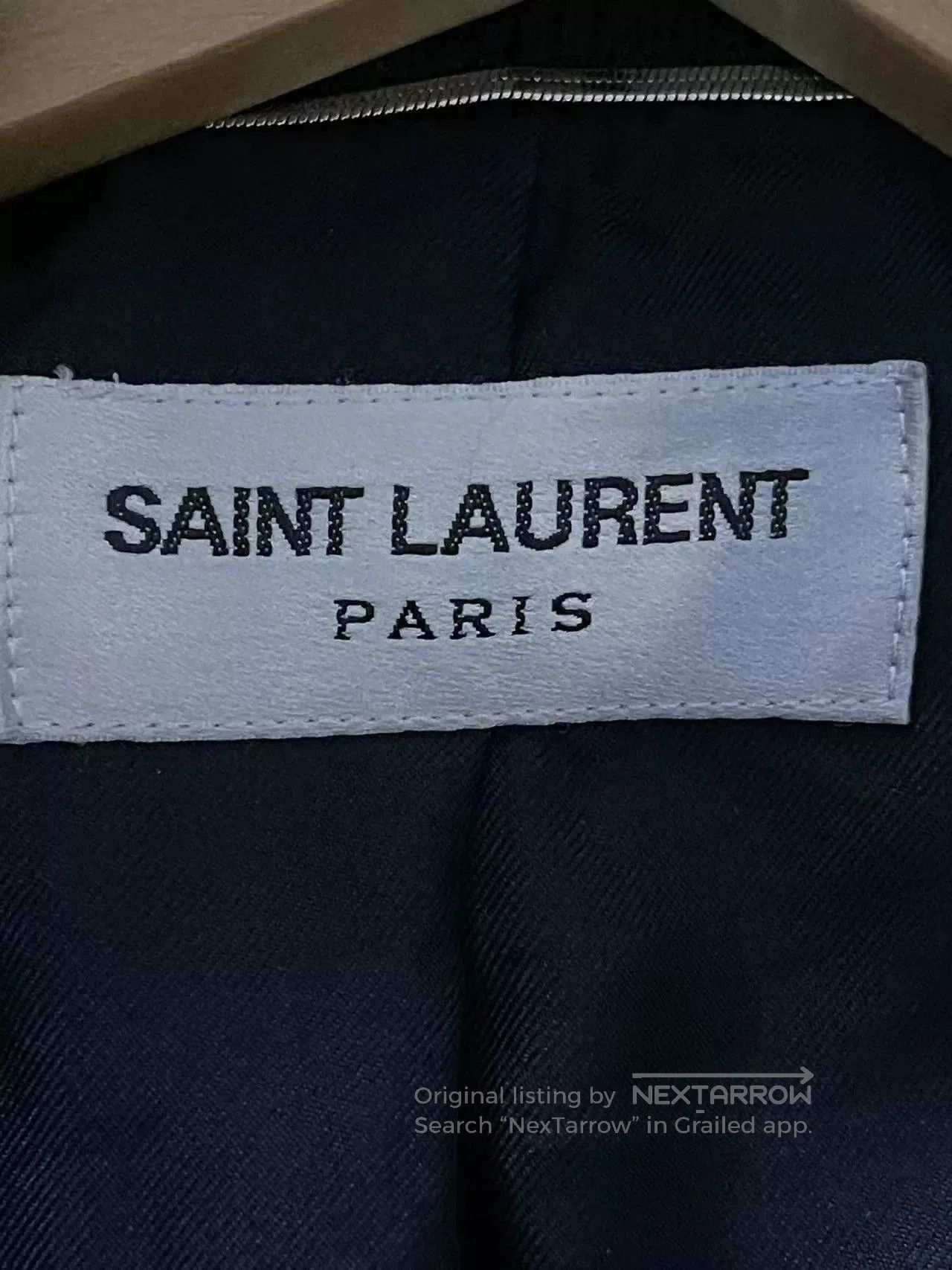 Saint Laurent Paris saint laurent baseball jacket in navy blue. Size US L / EU 52-54 / 3 - 2 Thumbnail