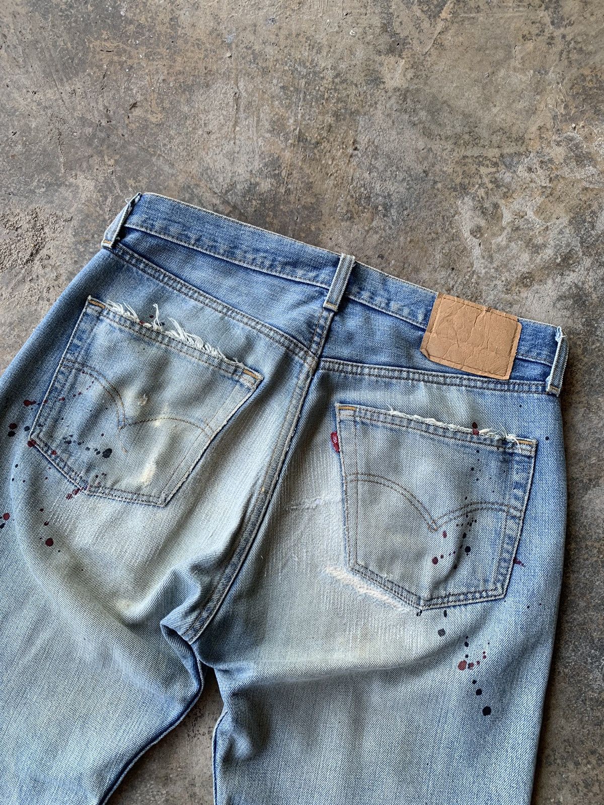 Levi's Vintage Levi’s 501 Ripped Paint Splatter jeans Size US 32 / EU 48 - 5 Thumbnail