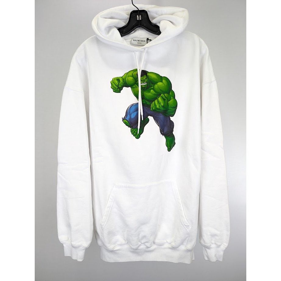 Balenciaga o1rshd1 Graphic-print Hoodie in White Size US S / EU 44-46 / 1 - 3 Thumbnail