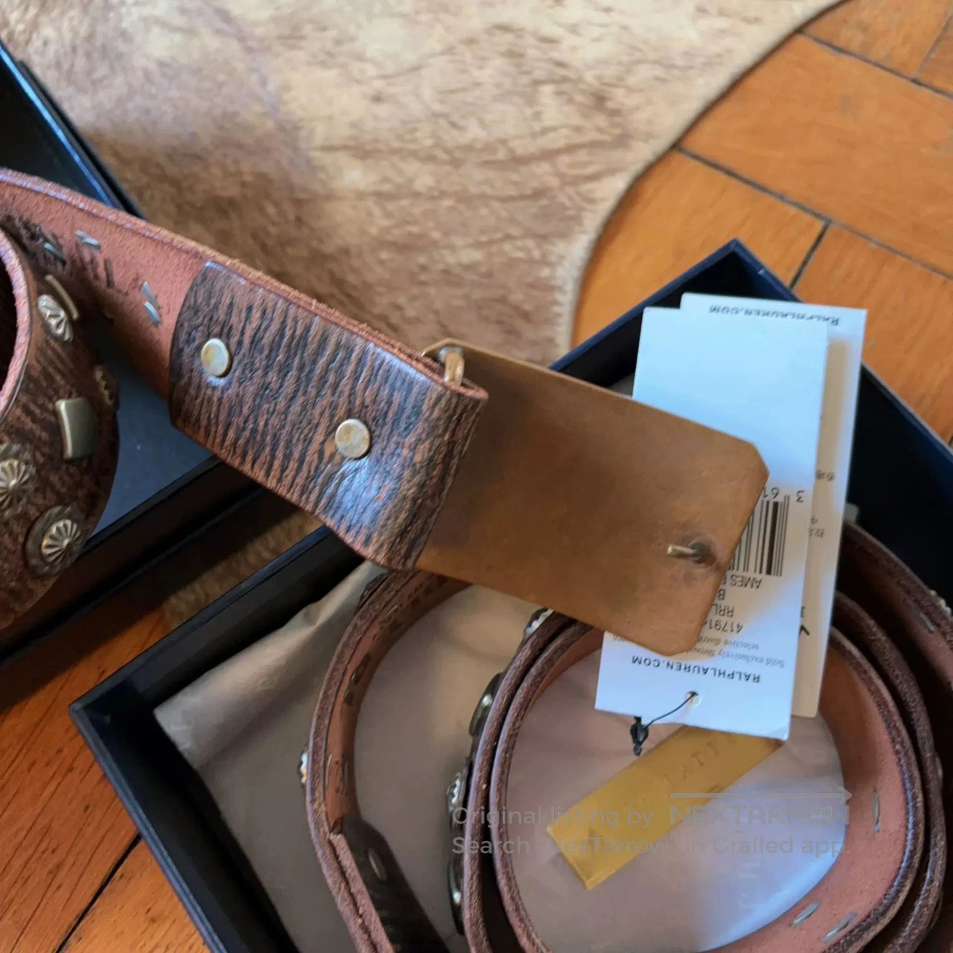 RRL Ralph Lauren RRL Ralph Lauren Men's Bullhead Belt. Size ONE SIZE - 3 Thumbnail