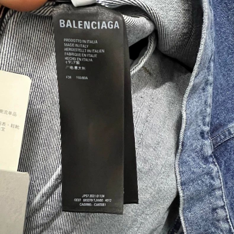 Balenciaga Balenciaga size 34 Blue back rhinestone monogrammed denim Size US XXS / EU 40 - 3 Thumbnail