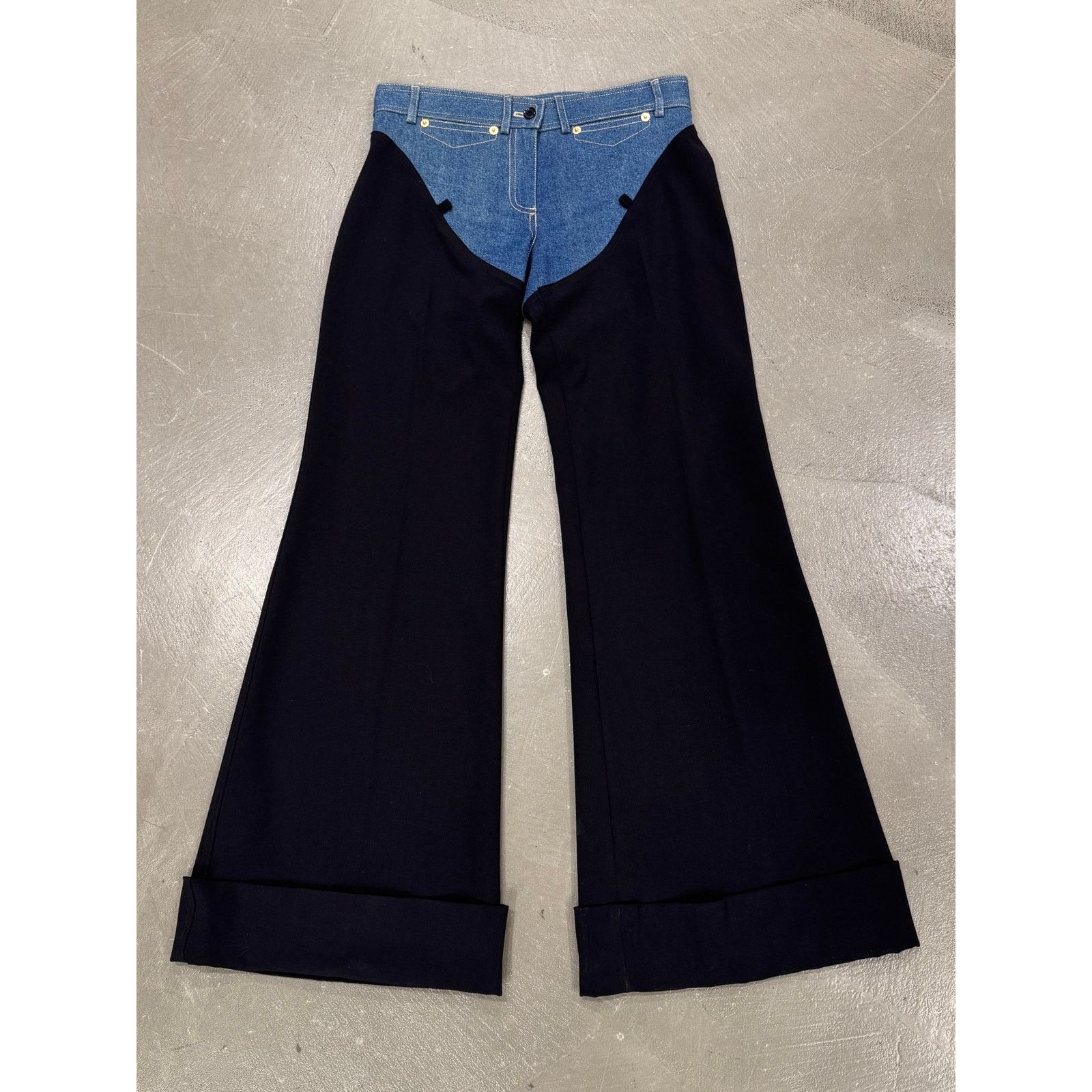 Dolce & Gabbana S/S2001 Dolce & Gabbana western hybrid wool/denim pants Size 26" / US 2 / IT 38 - 2 Thumbnail