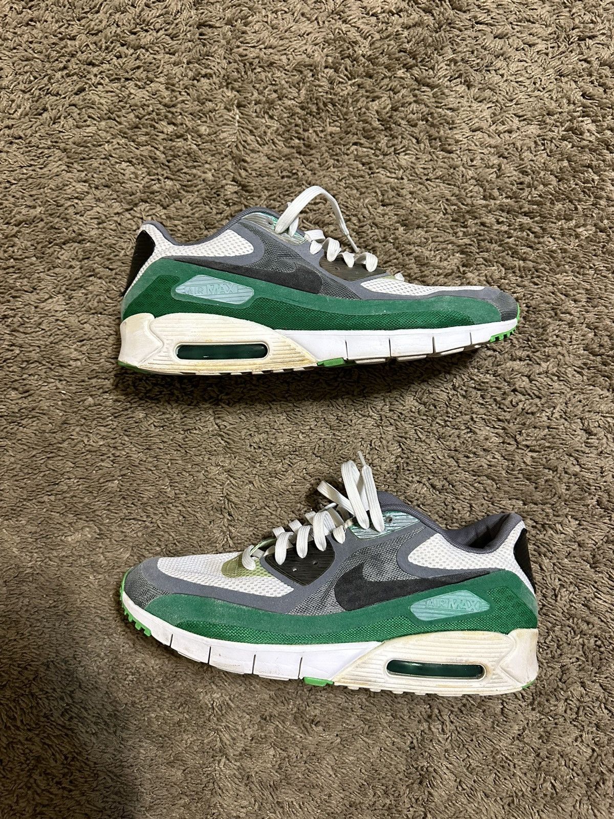 Nike × Vintage Vintage Nike air max 90 BR “white pine green” 00s size 12.5 Size US 12.5 / EU 45-46 - 8 Thumbnail