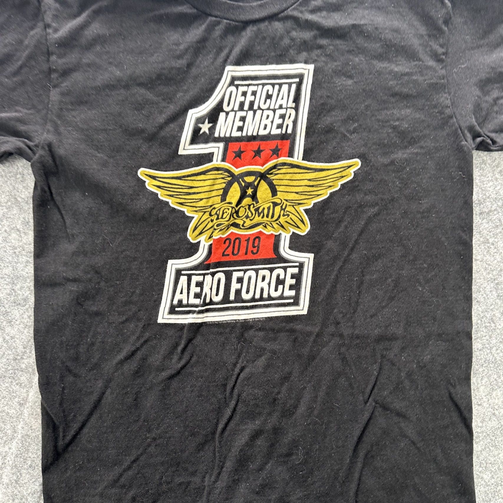 Tultex Aerosmith Aero Force Shirt Mens Small Black 2019 Official Member Band Tee Rock Size US S / EU 44-46 / 1 - 5 Thumbnail