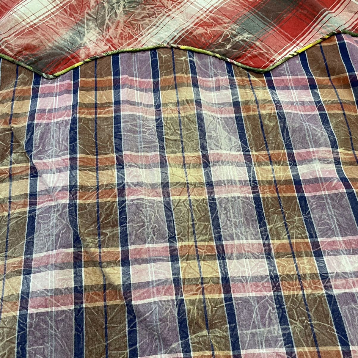 Japanese Brand Multicolor Patchwork Flannel Snap American Gambler Masters Size US XXL / EU 58 / 5 - 10 Thumbnail