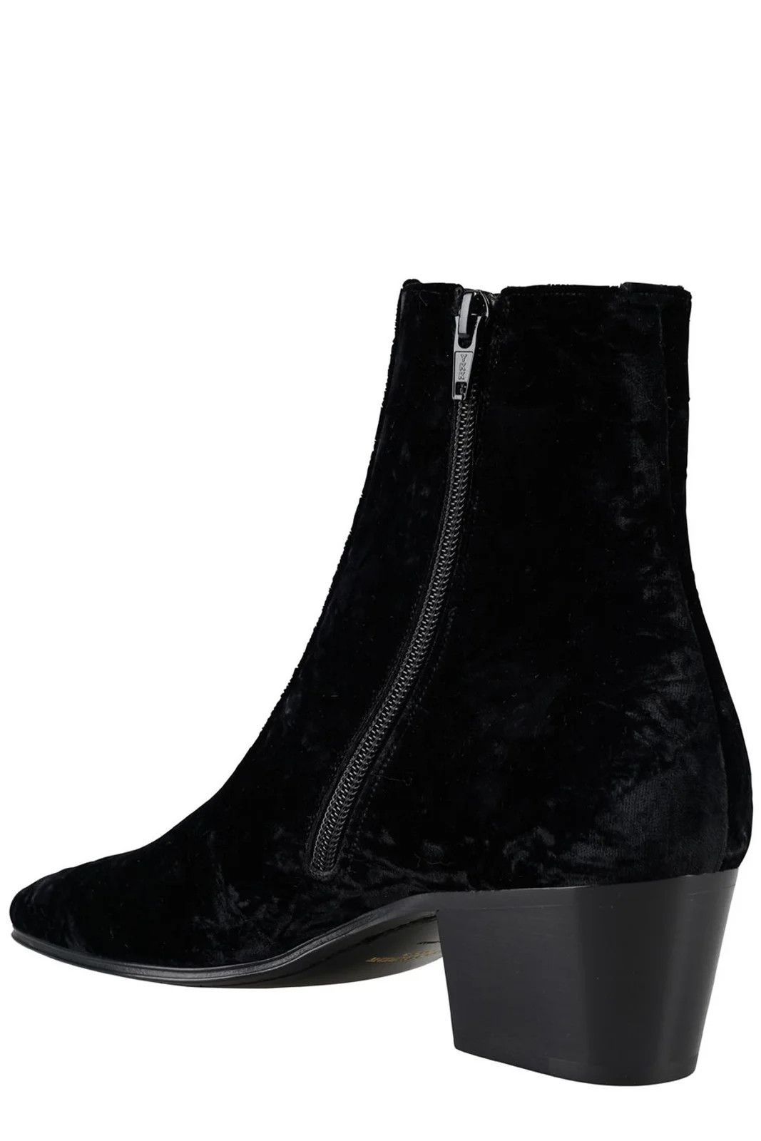 Saint Laurent Paris o1b1hav110924 Vassili Zipped Velvet Boots in Black Size US 9 / IT 39 - 3 Thumbnail