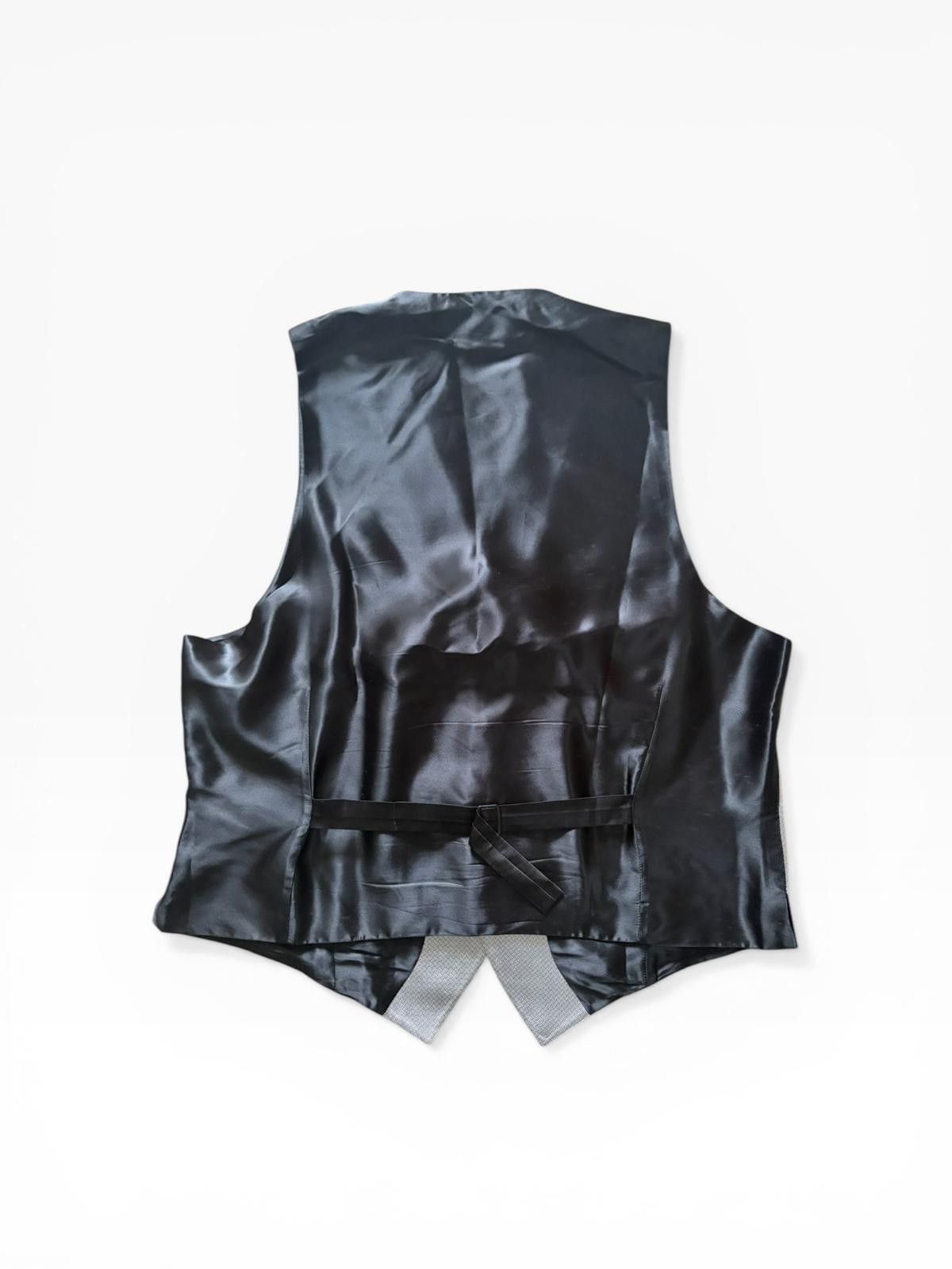 Lanvin Lanvin Paris Vintage 90s Silver Satin Dress Vest Waistcoat Size US XL / EU 56 / 4 - 1 Thumbnail