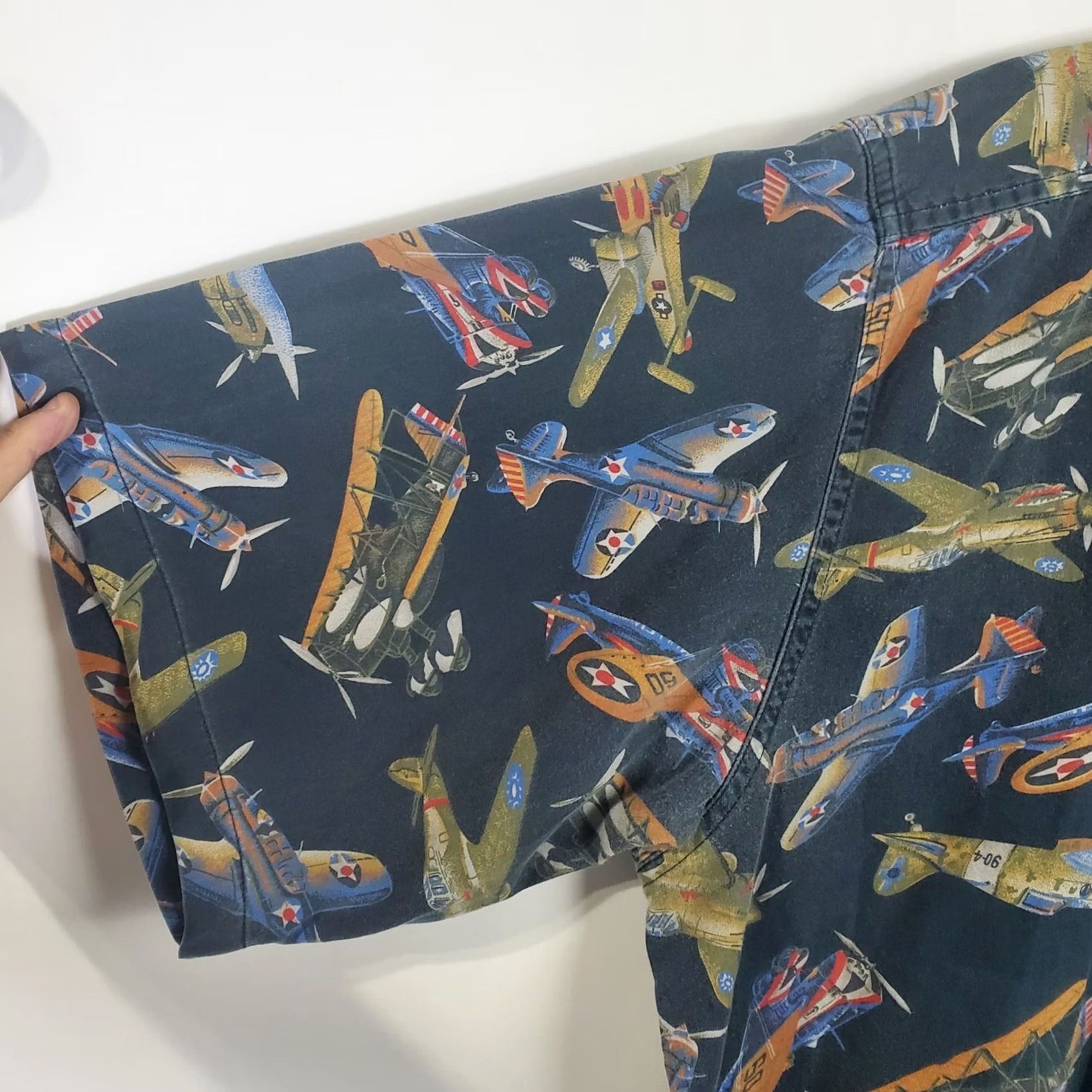 Vintage VINTAGE Smithsonian Airplane Shirt Mens XL Black All Over Print Military Size US XL / EU 56 / 4 - 2 Thumbnail
