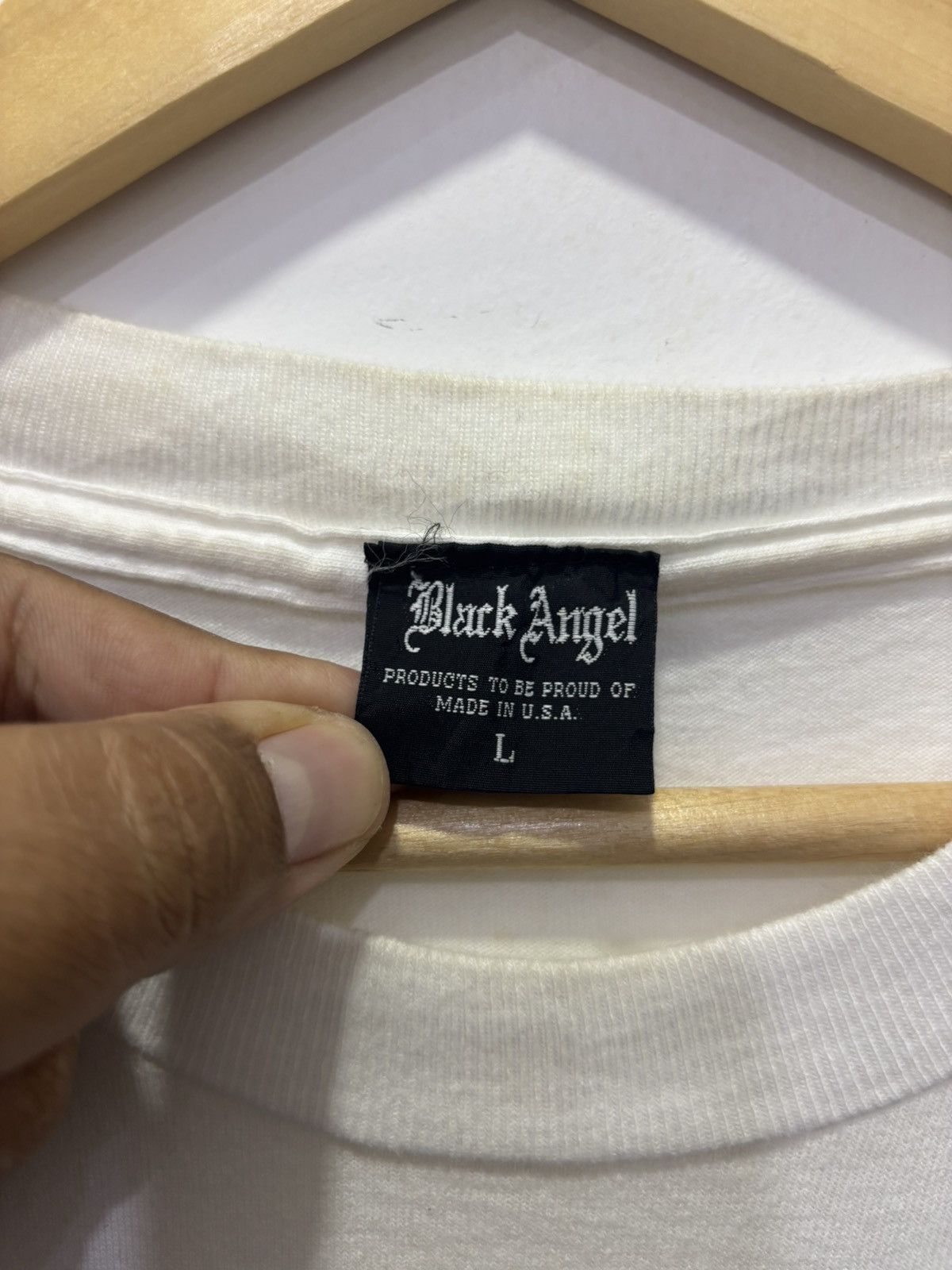 Vintage Vintage Black Angel Death Low Abyss Of Self Skull Tshirt Size US L / EU 52-54 / 3 - 5 Thumbnail