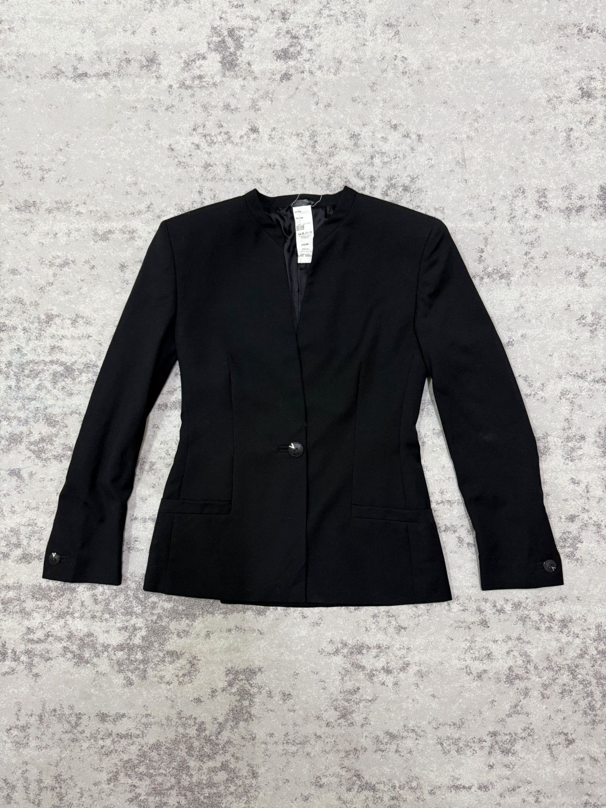 Versace Vintage 90s Gianni Versace Couture Minimalist Blazer Size XS / US 0-2 / IT 36-38 - 3 Thumbnail