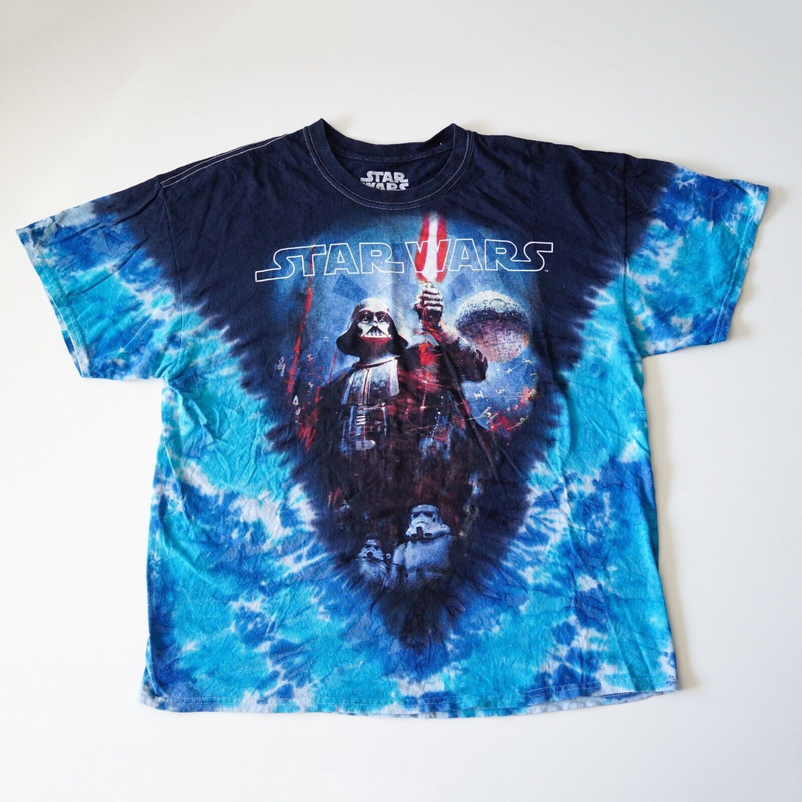 Disney Disney Star Wars Darth Vader Death Star Tie Dye T-Shirt Med Size US M / EU 48-50 / 2 - 1 Thumbnail