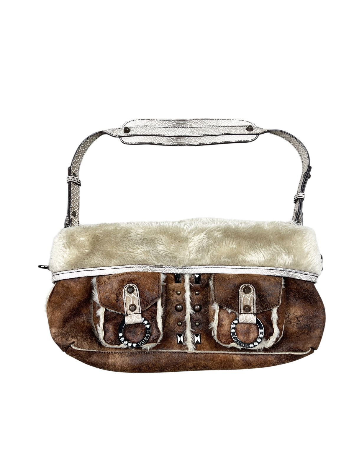 Guess Y2K Guess Vegan Leather Faux Fur Shoulder Bag Size ONE SIZE - 2 Thumbnail