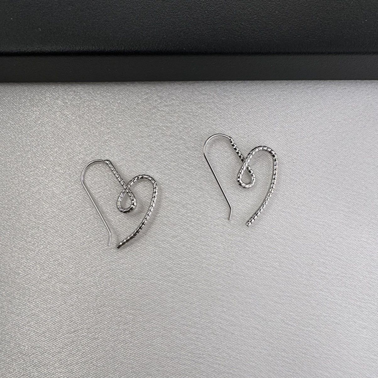 Designer Love Heart Stud Earrings for Women Size ONE SIZE - 1 Thumbnail