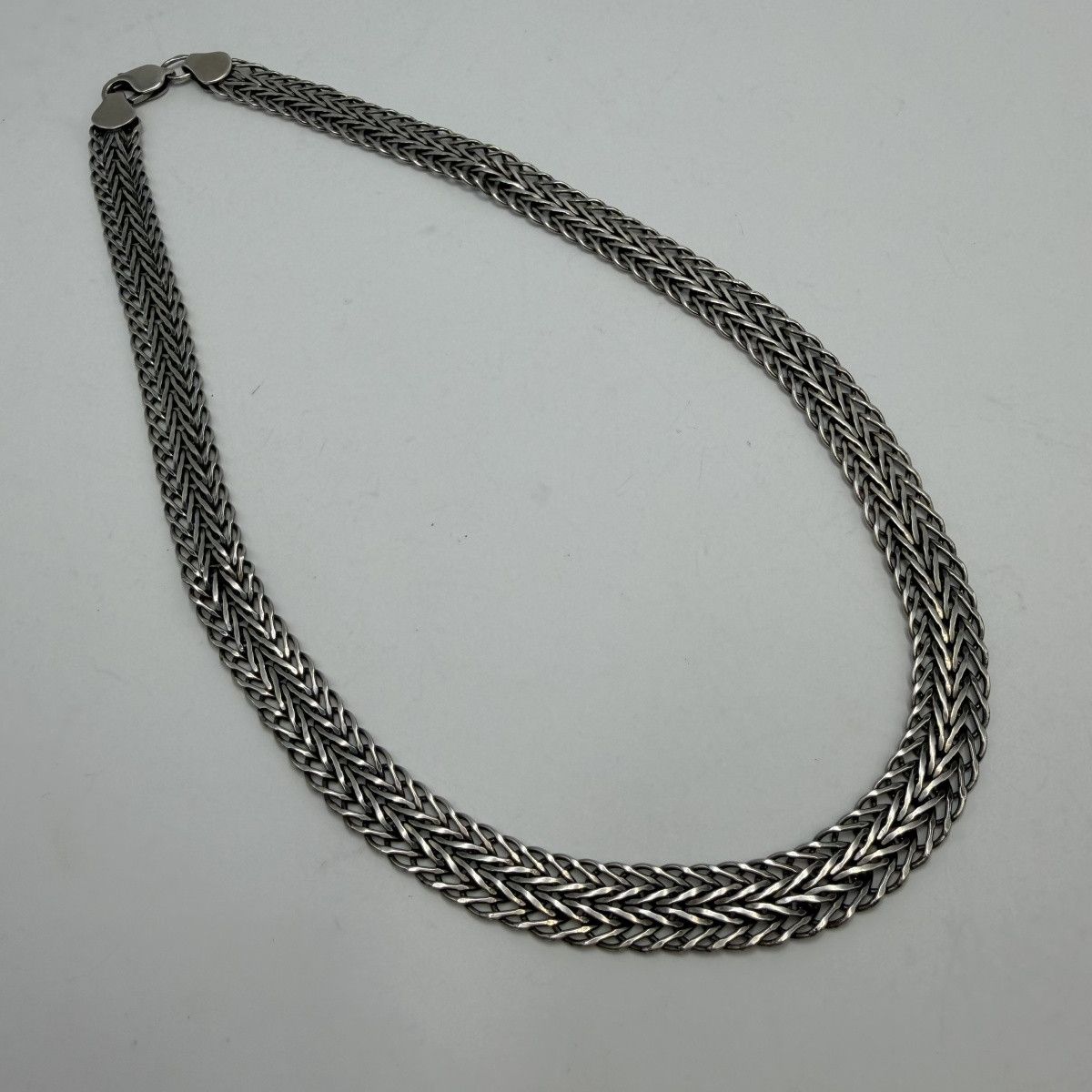Sterling Silver Heavy Vintage 925 Sterling Silver Foxtail Chain Necklace Size ONE SIZE - 4 Thumbnail