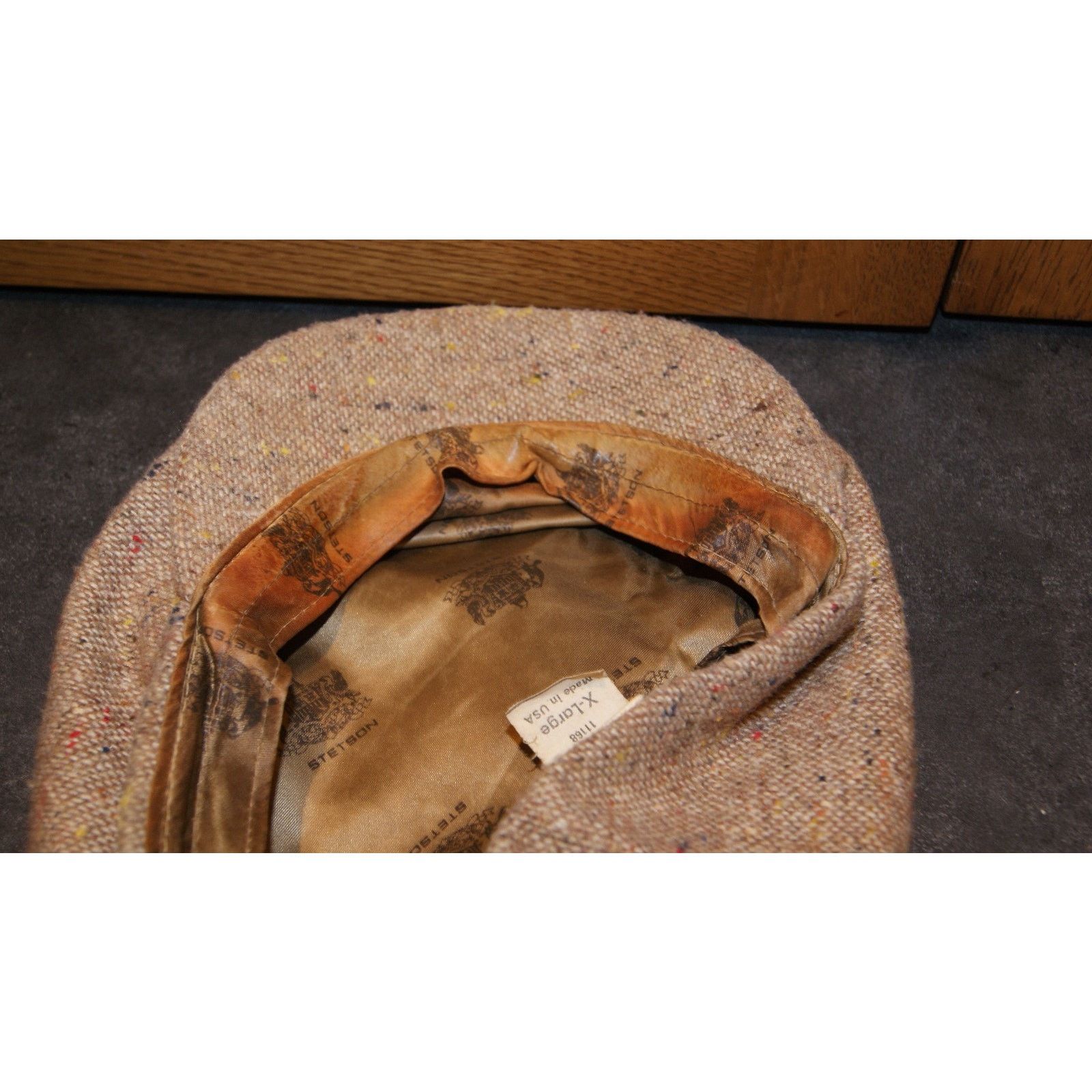 Stetson VTG Stetson Newsboy Hat Cap 75% Wool XL USA Union Tweed Size ONE SIZE - 7 Thumbnail