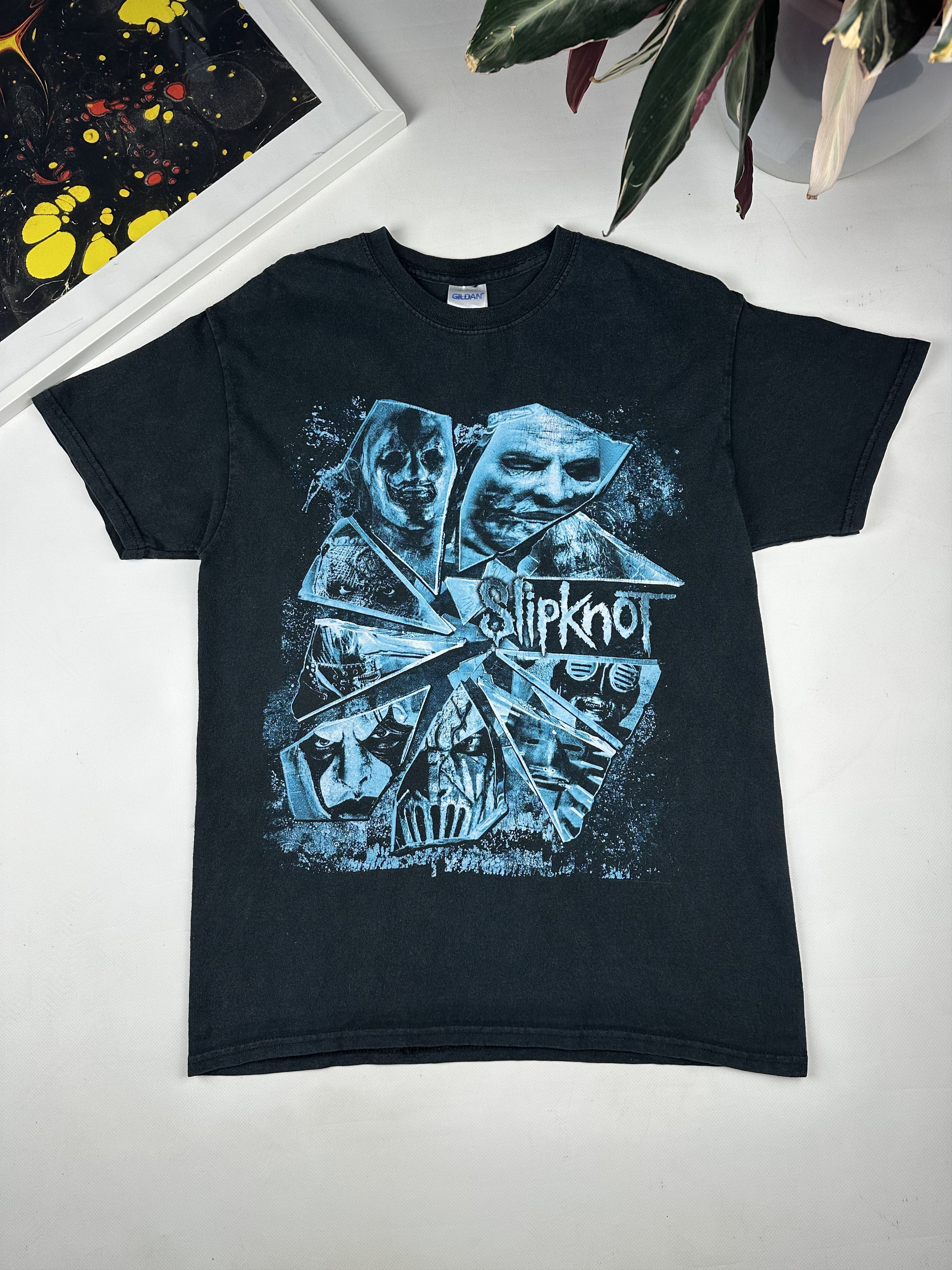 Vintage Slipknot T Shirt Faded Black Band Tee
