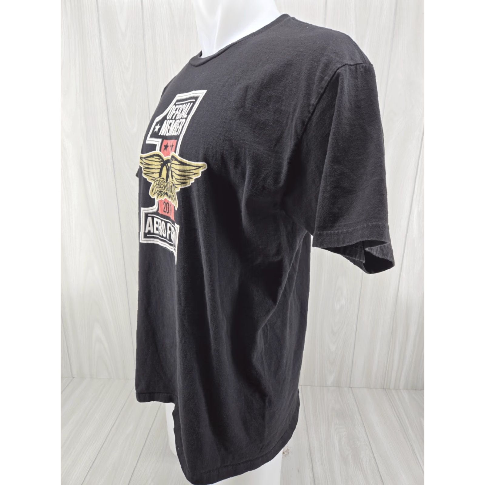 Tultex VINTAGE Aerosmith T-Shirt Aero Force One Fan Club 2019 Black Large Mens Shirt Size US L / EU 52-54 / 3 - 4 Thumbnail