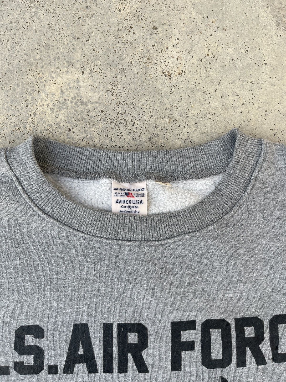 Avirex × Vintage Vintage 90s Avirex MFG US Air Force Sweatshirt Size US L / EU 52-54 / 3 - 9 Thumbnail