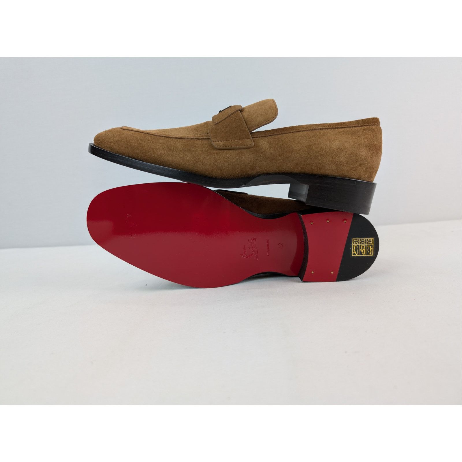 Christian Louboutin o1rshd1 Brown Suede Loafers Shoes Boots in Black Sole 46 Size US 13 / EU 46 - 11 Thumbnail