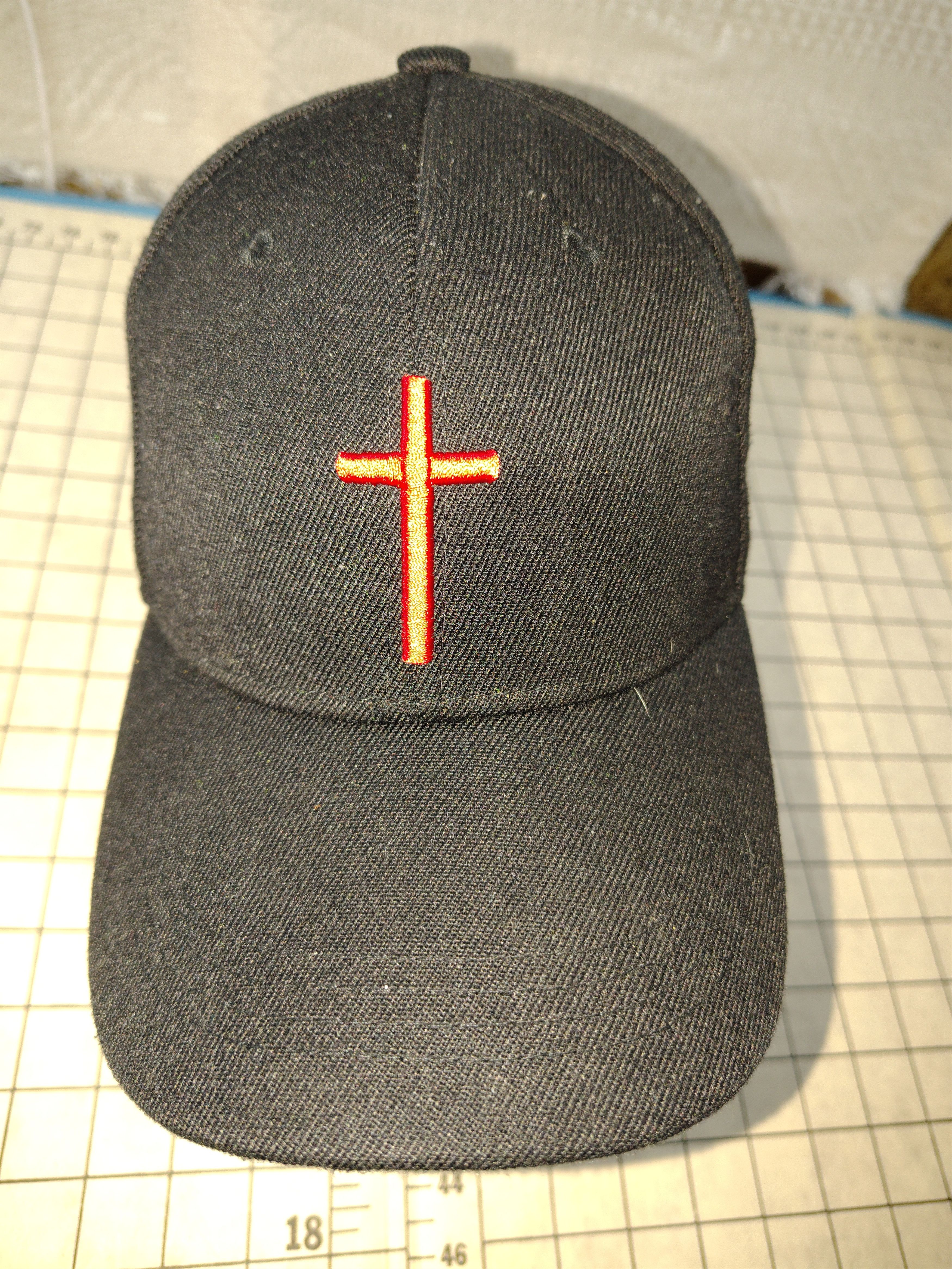 Other Men's Black & Red Cross Hat Size ONE SIZE - 1 Thumbnail