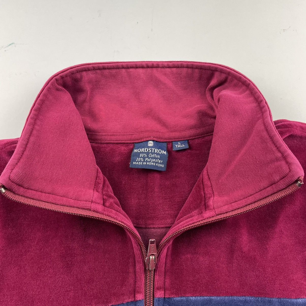 Nordstrom Vintage 80’s Nordstrom Brand Velour Track Jacket Magenta Size US L / EU 52-54 / 3 - 8 Thumbnail