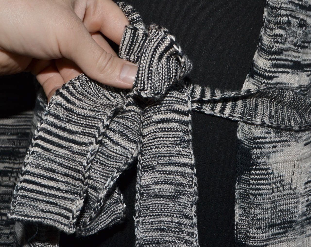 Missoni Missoni Crochet-knit Wide Sleeve Belted Cardigan Sweater Size S / US 4 / IT 40 - 4 Thumbnail