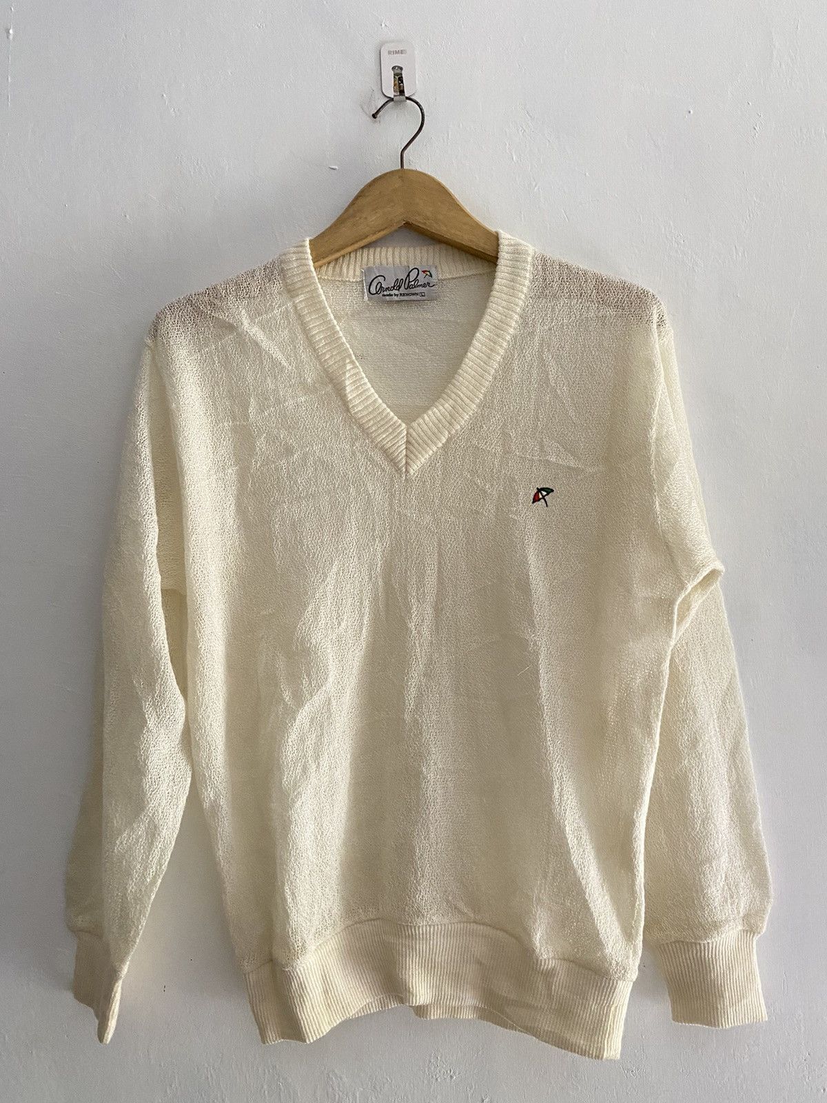 Japanese Brand × Vintage Vintage arnold palmer mesh knit v neck sweatshirts Size US L / EU 52-54 / 3 - 1 Thumbnail