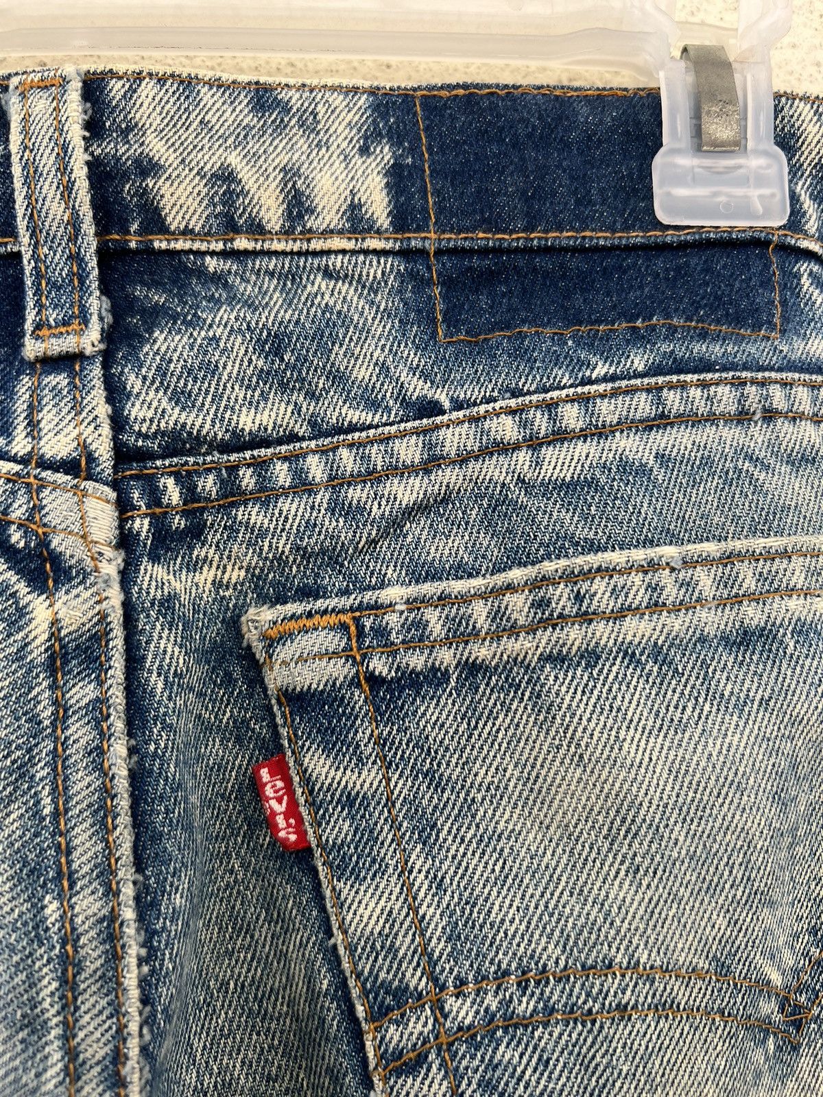 Levi's Vintage 80s Levi’s 505 Mud Acid Wash Denim Rips Knee Jeans Size US 34 / EU 50 - 20 Thumbnail