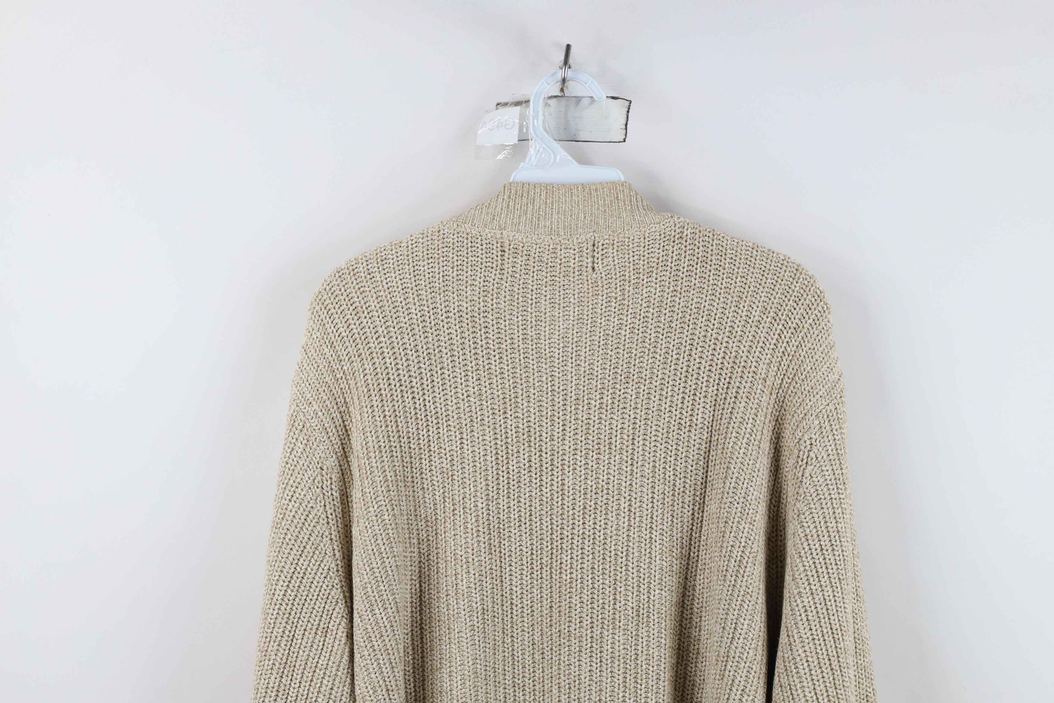Eddie Bauer Vintage Eddie Bauer Chunky Ribbed Knit Henley Sweater Beige Size US L / EU 52-54 / 3 - 10 Thumbnail
