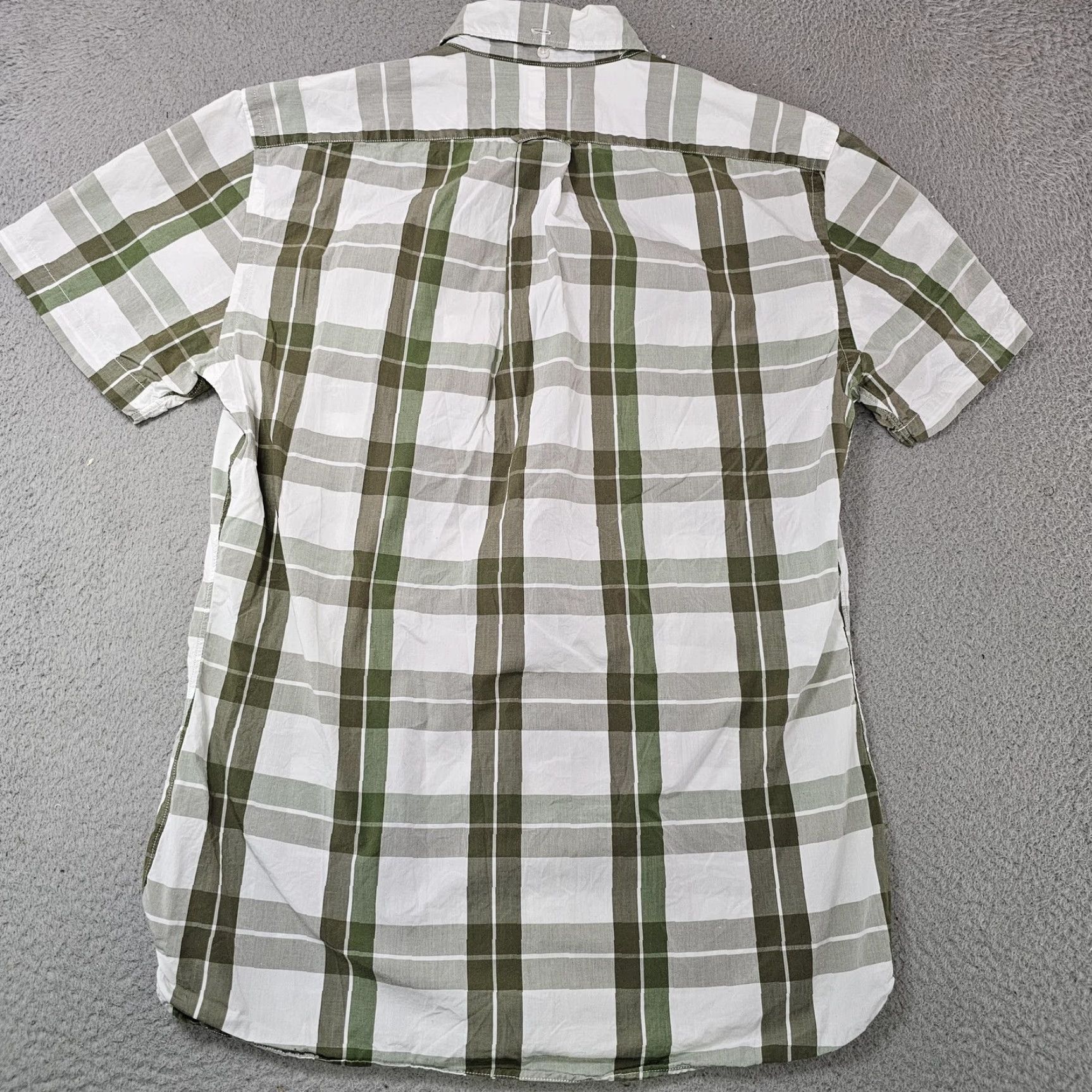 Todd Snyder Todd Snyder Shirt Mens S Green White Plaid Short Sleeve Button-Down Cotton Size US S / EU 44-46 / 1 - 5 Thumbnail