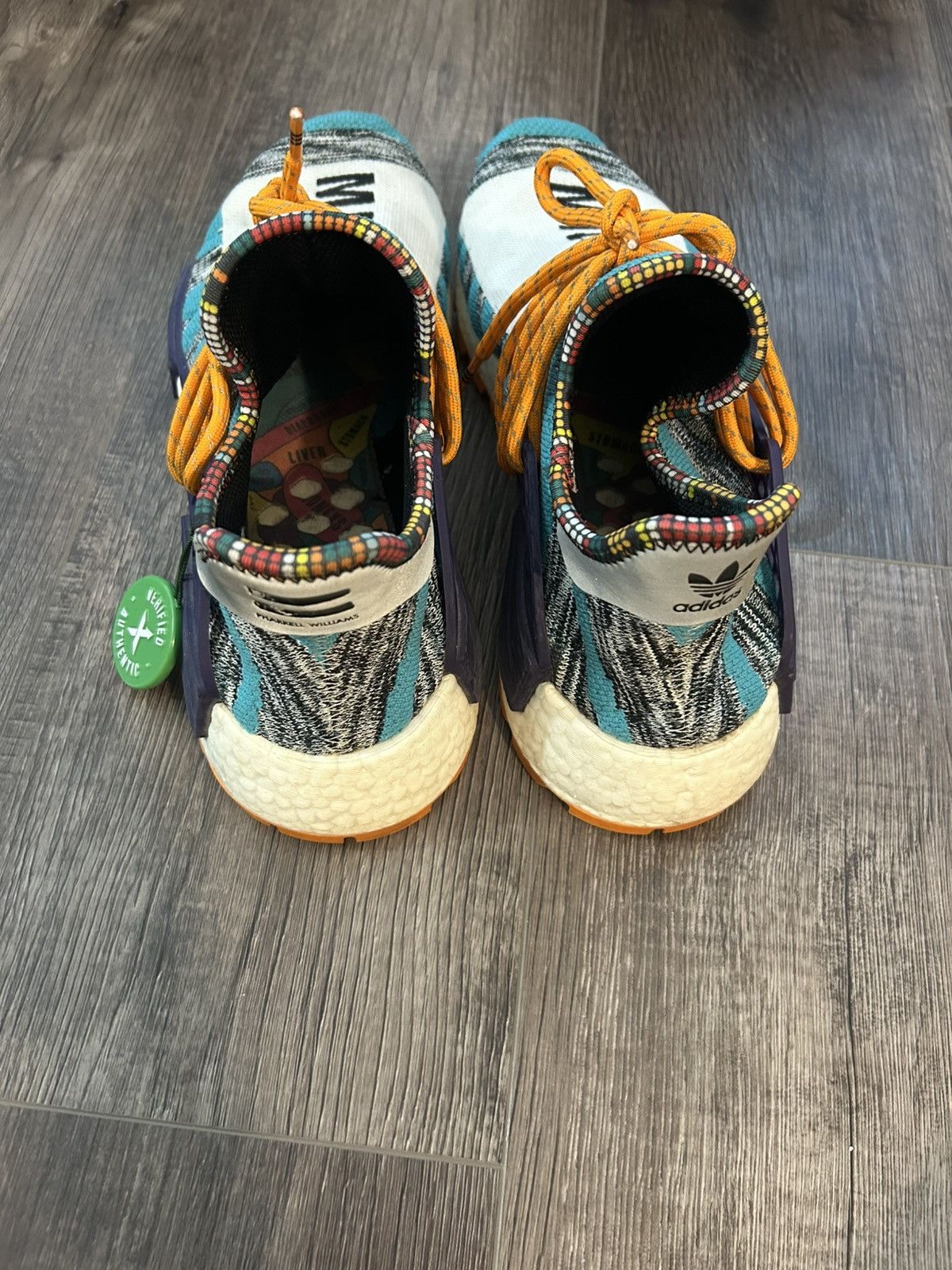 Adidas × Pharrell adidas NMD Hu Pharrell Solar Pack Orange Size US 9.5 / EU 42-43 - 3 Thumbnail