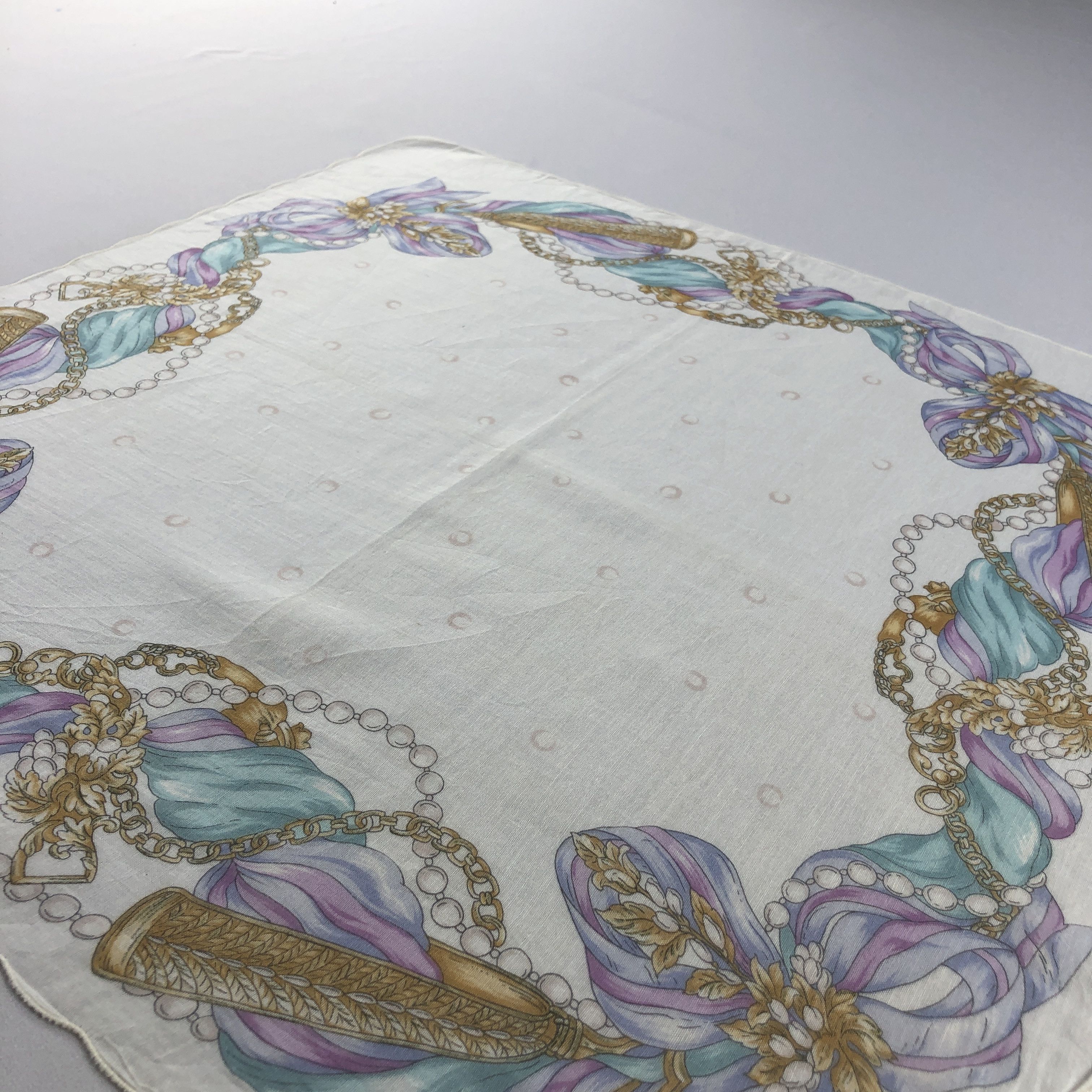 Vintage CeLIne Chains Handkerchief Neckerchief Bandana H2530 Size ONE SIZE - 2 Thumbnail