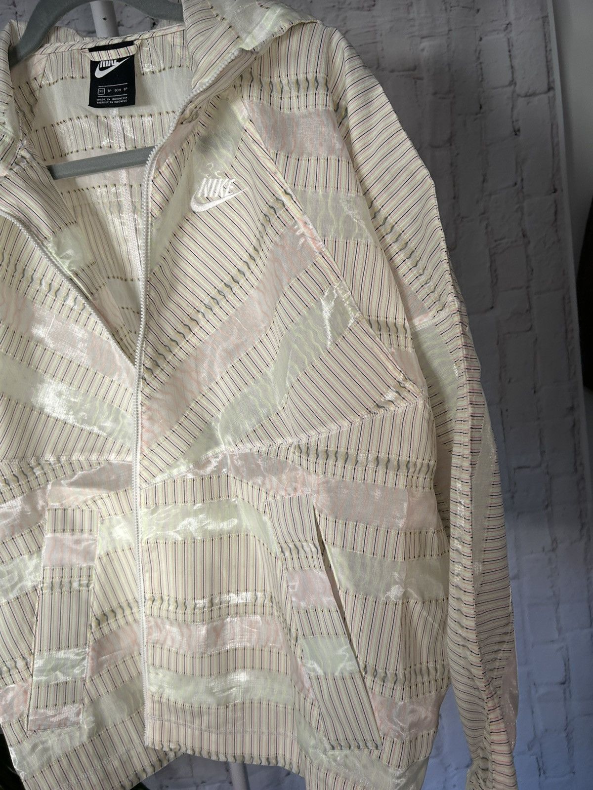 Nike Nike Striped Translucent Oversized Hooded Jacket Size S / US 4 / IT 40 - 6 Thumbnail