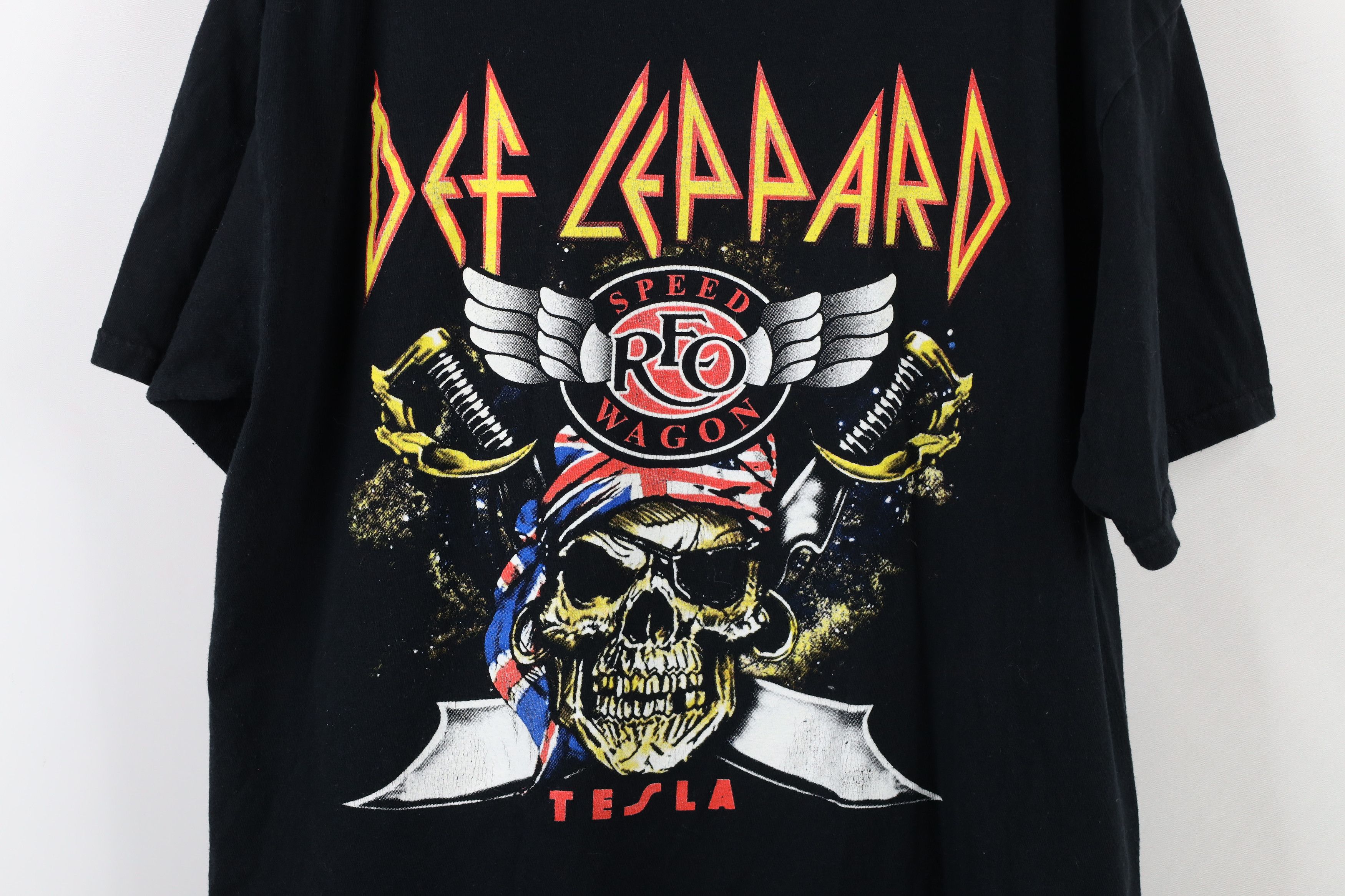 Vintage Vintage Tour Def Leppard REO Speed Wagon Tesla Band Shirt Size US XL / EU 56 / 4 - 4 Thumbnail