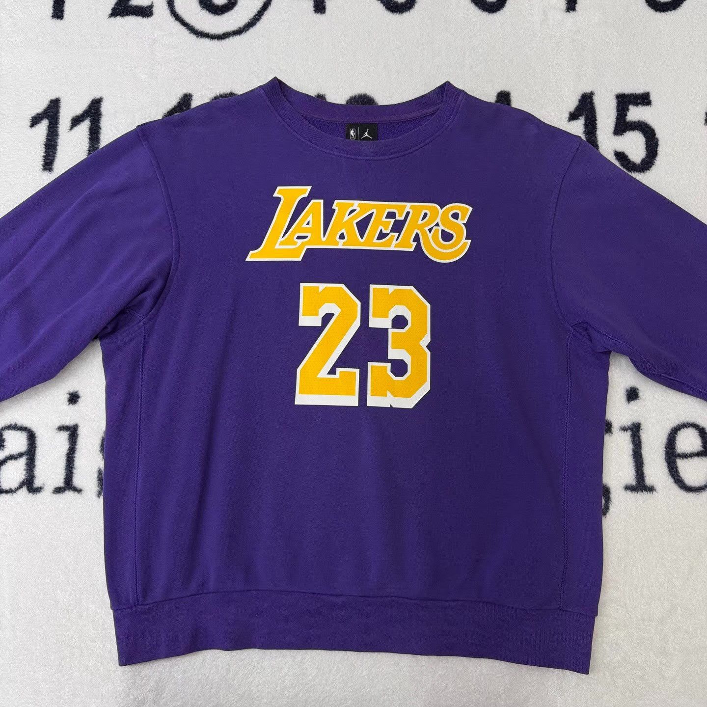 Nike Nike Jordan LeBron James Lakers #23 Sweatshirt Q10 Size US XL / EU 56 / 4 - 1 Thumbnail