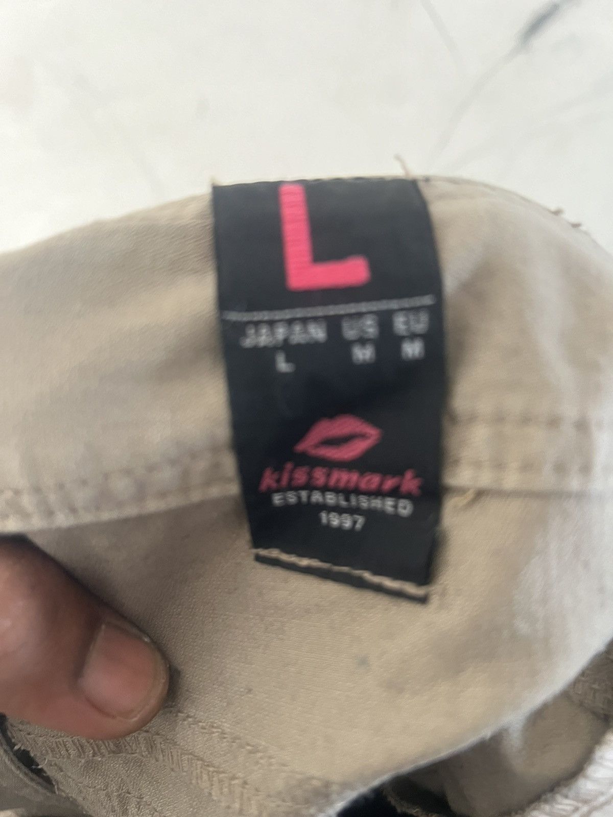 Hysteric Glamour THRASHED🔥KISSMARK DRAWSTRING CARGO 3D PANT Size US 29 - 12 Thumbnail