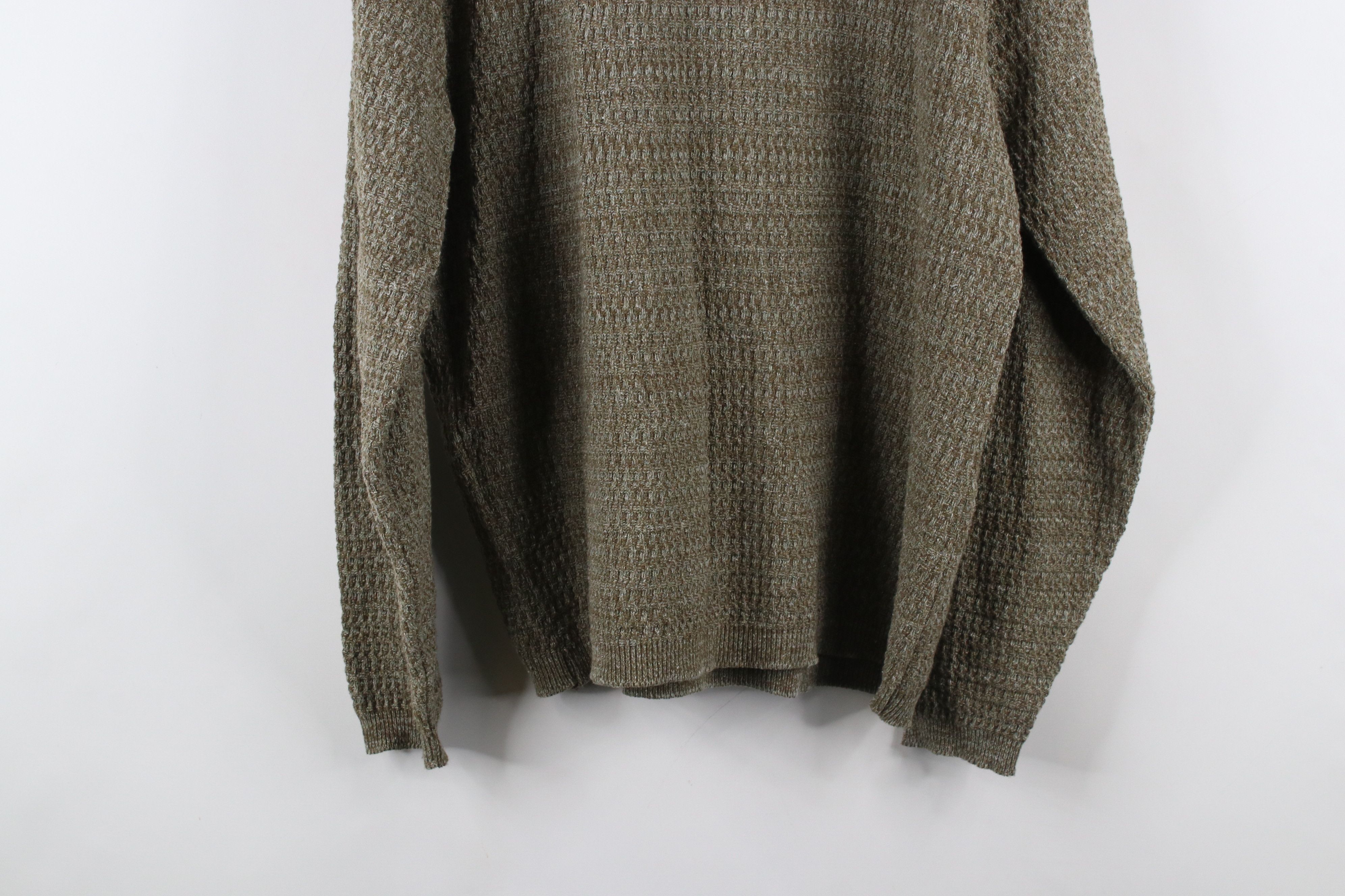Vintage Vintage 90s Streetwear Knit Henley Sweater Heather Brown Size US XL / EU 56 / 4 - 10 Thumbnail
