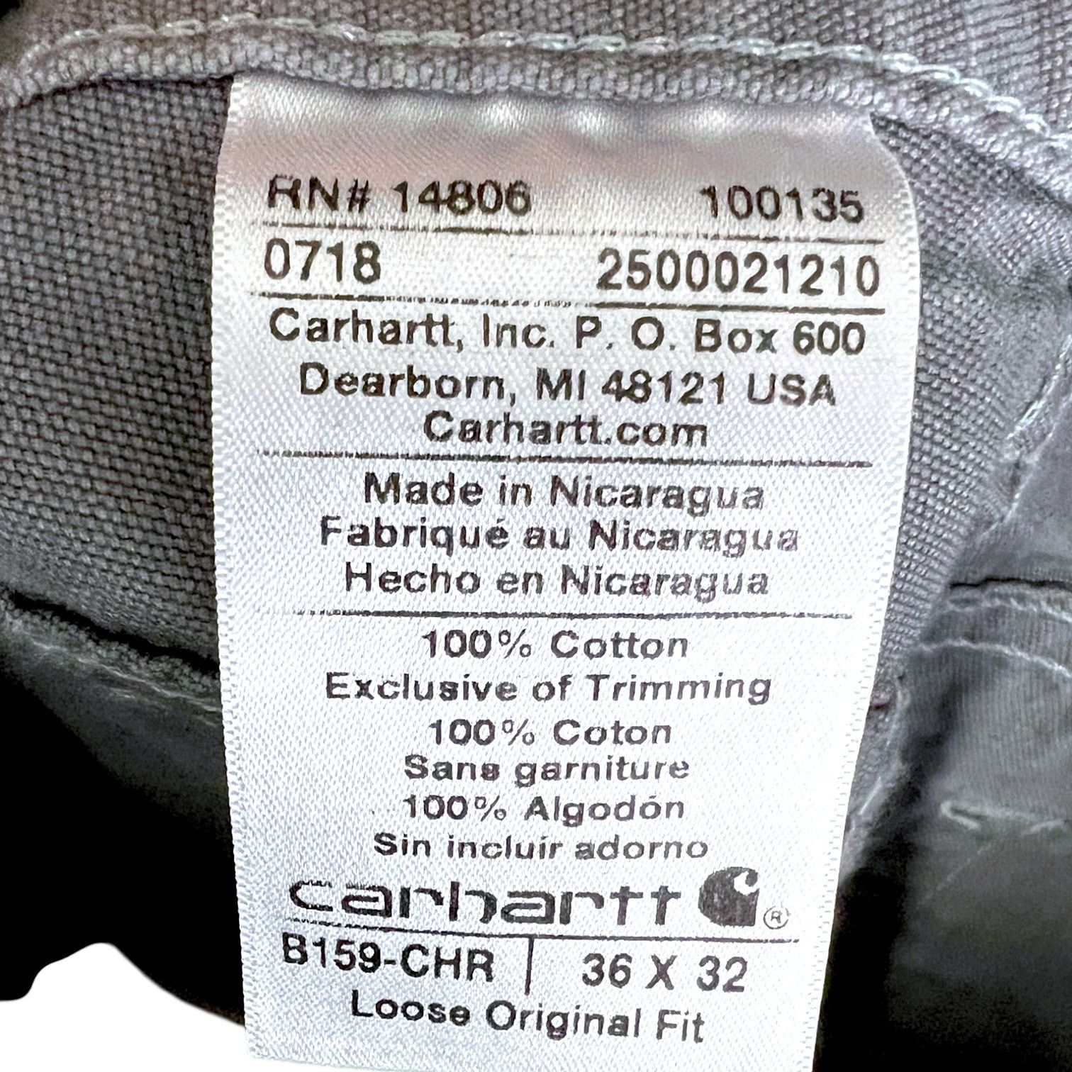 Carhartt Carhartt Gray Loose Original Fit Carpenter Pants 36x32 B159 Size US 36 / EU 52 - 5 Thumbnail