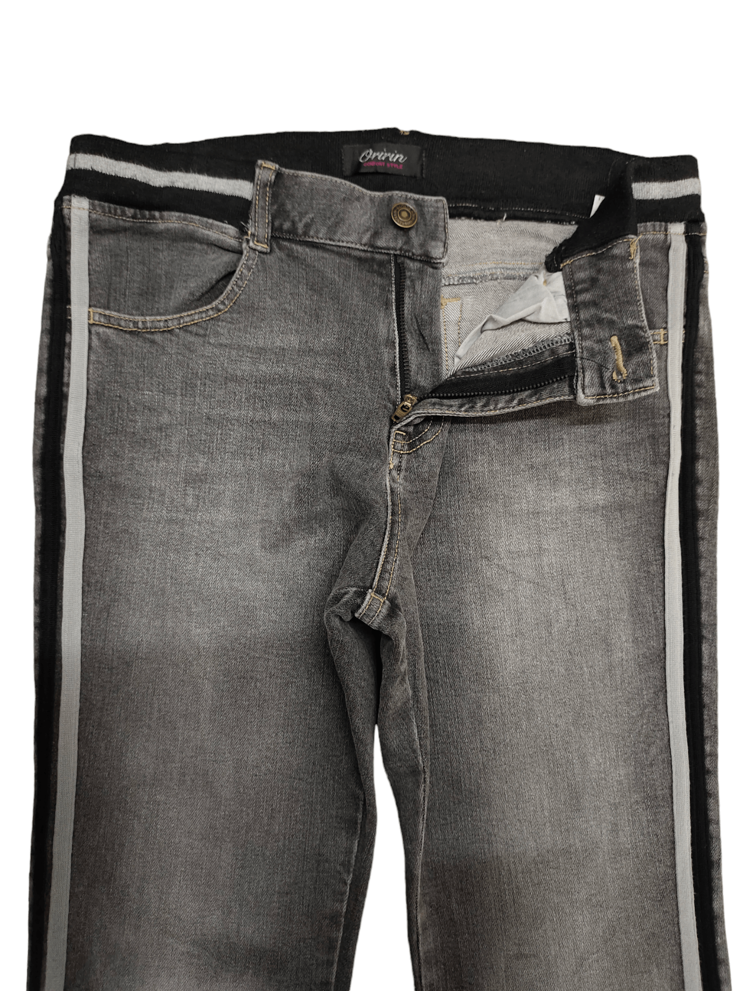 If Six Was Nine Flare Jeans Oririn Side Tape Faded Boot Cut Y2k Mudmax Size US 30 / EU 46 - 11 Thumbnail
