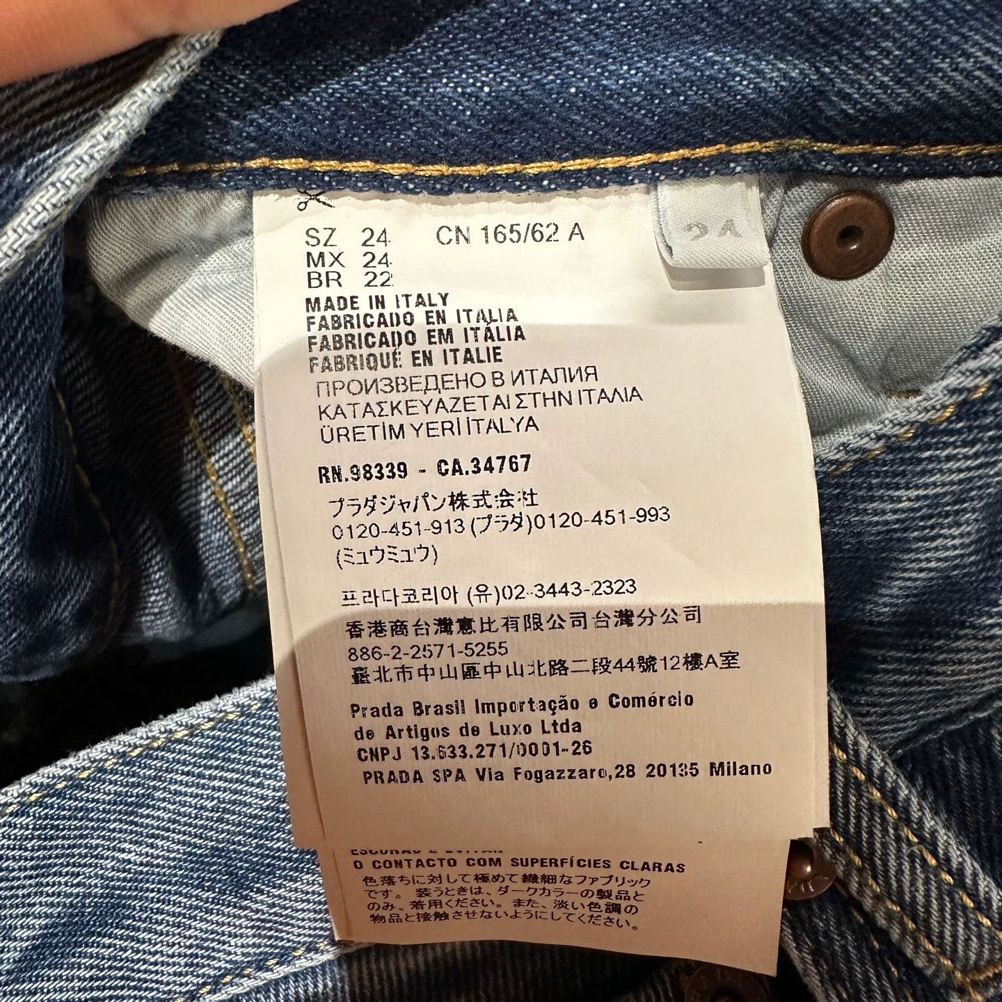 Prada Prada Vintage Logo Slogan Jeans Women's 24 Size 42" / US 20 - 4 Thumbnail