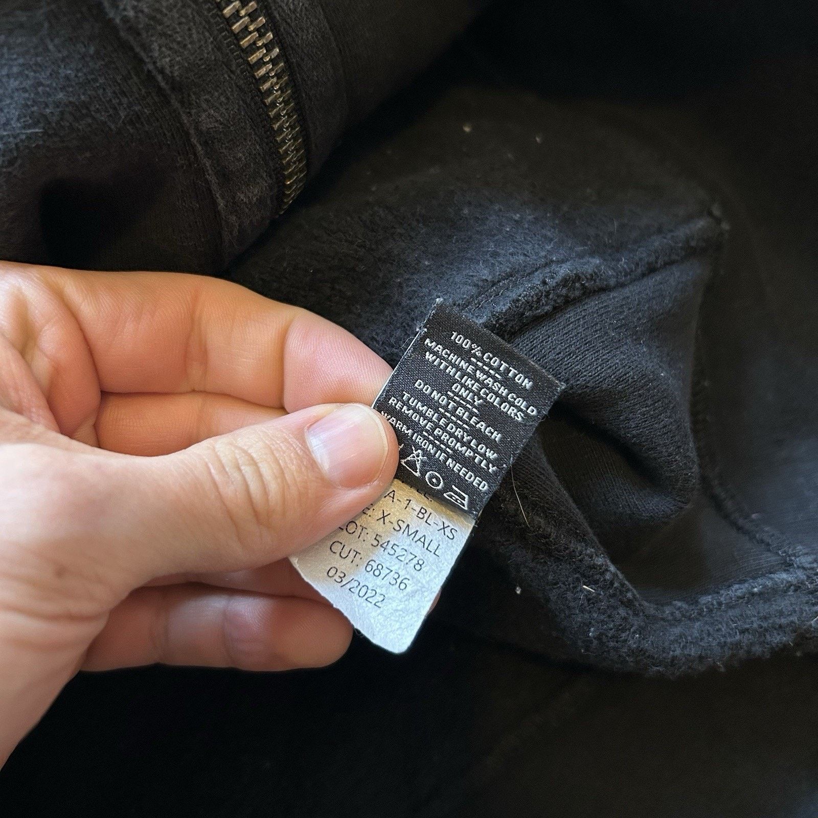 American Giant Heavyweight Black Elbow Patch Full Zip Hoodie XS Size XS / US 0-2 / IT 36-38 - 5 Thumbnail