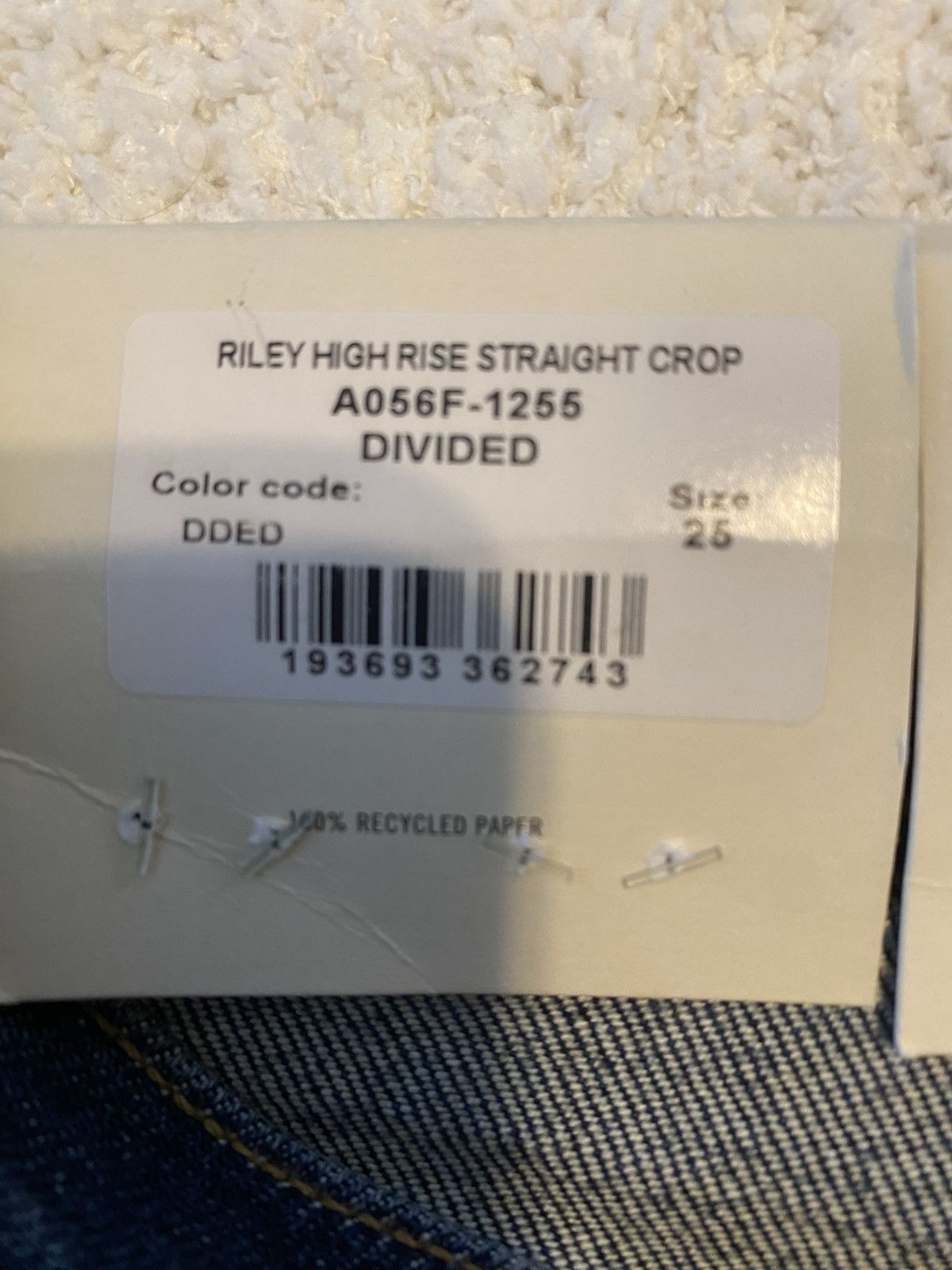 Agolde Agolde High Rise Straight Crop Jeans Button Fly Size 25 Size 25" / US 0 / IT 36 - 8 Thumbnail