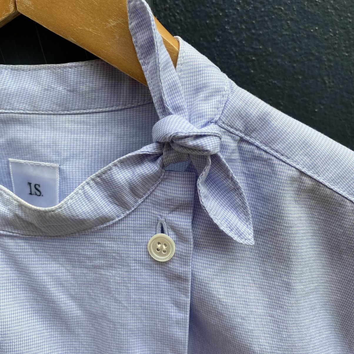 Issey Miyake I.S. Light Blue Asymmetrical Button-Up Blouse Size M / US 6-8 / IT 42-44 - 5 Thumbnail