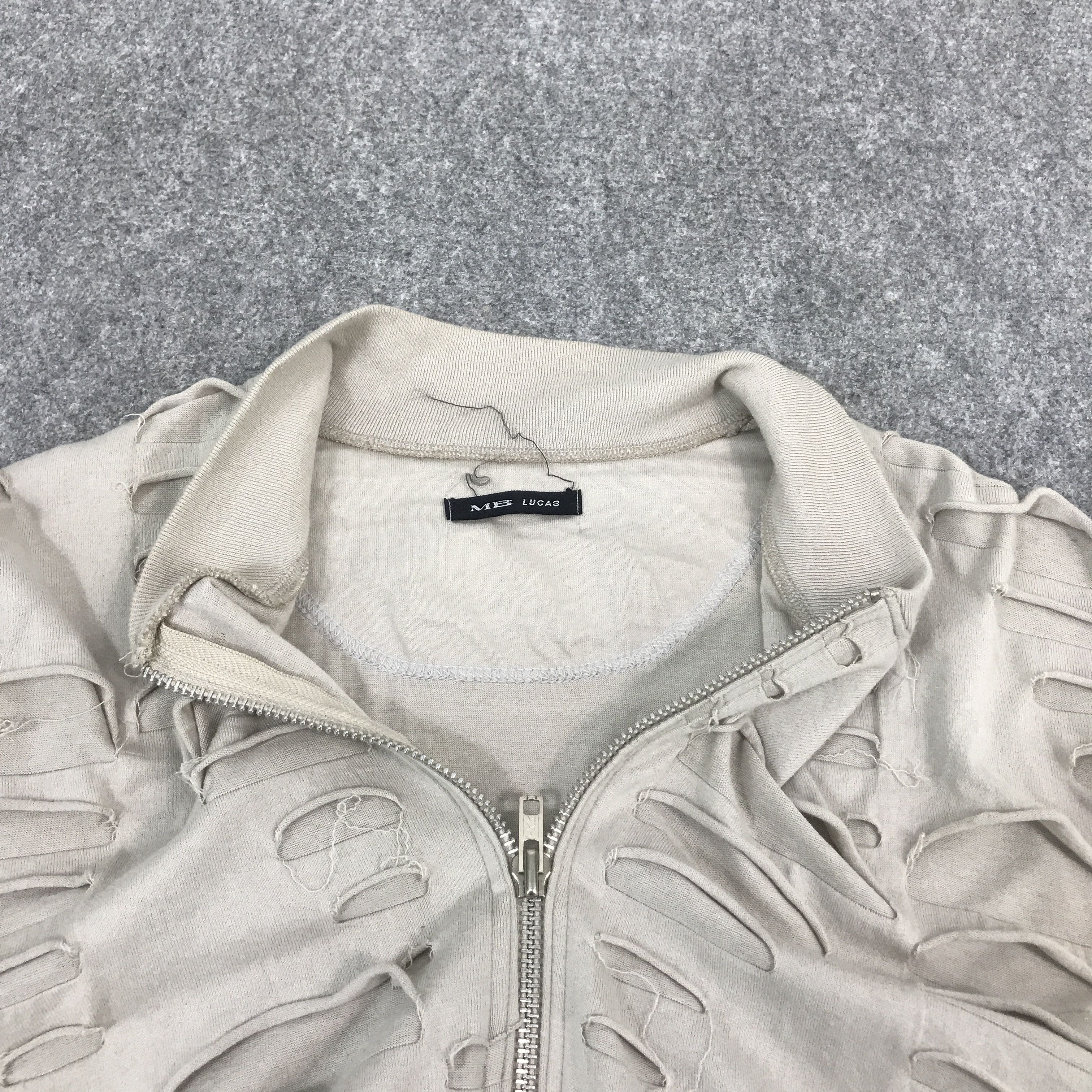 Japanese Brand Japan Distressed design mb lucas cropped Bomber jacket Size US L / EU 52-54 / 3 - 5 Thumbnail