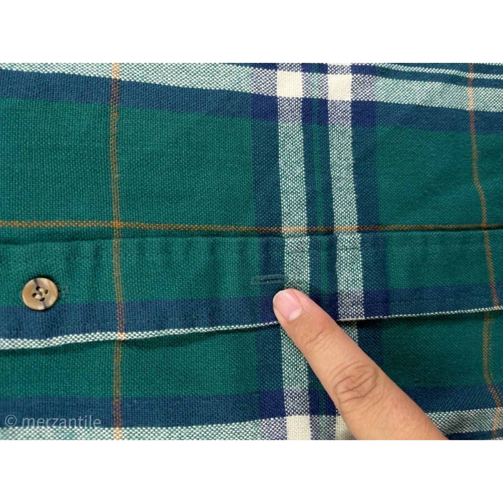 Vintage VINTAGE Claybrooke Shirt Mens Large Green Plaid 100% Acrylic Flannel Button Up Casual Workwear Fall Winter Green Mens Plaid Shirt Size US L / EU 52-54 / 3 - 3 Thumbnail