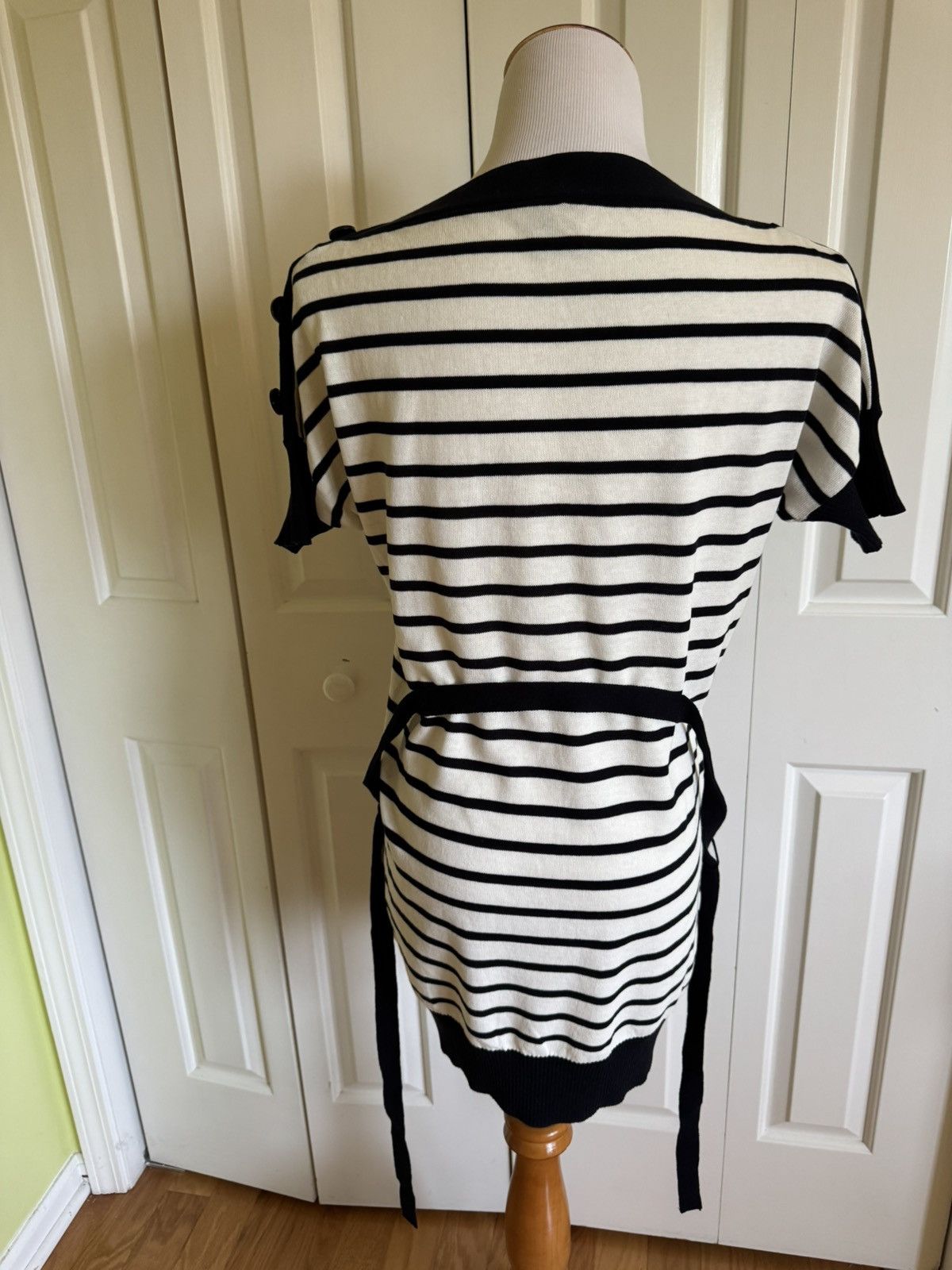 Other MARINA YACHTING White/Navy Striped Knit Cotton Tunic M EUC Size M / US 6-8 / IT 42-44 - 3 Thumbnail