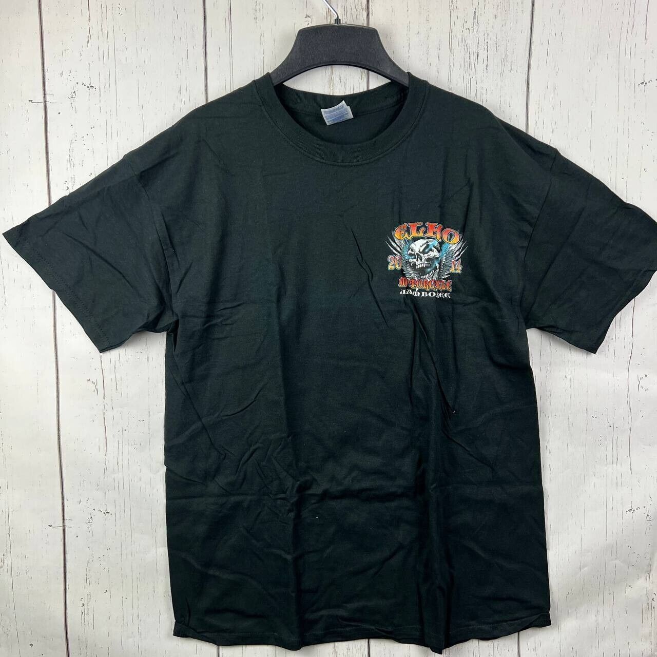 Gildan Vintage Elko Motorcycle Jamboree 2014 Large Gildan T-Shirt Size US L / EU 52-54 / 3 - 2 Thumbnail